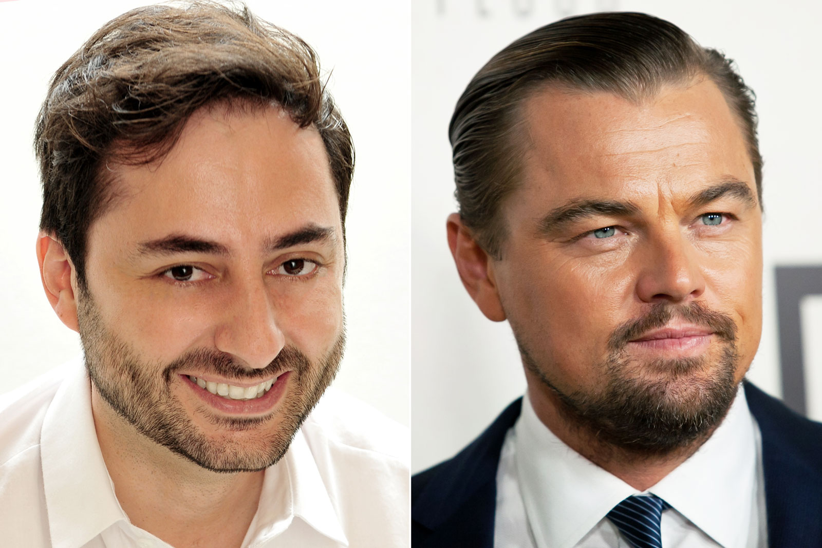 Artist Leo Di Caprio (L); Leonardo DiCaprio in Los Angeles on Oct. 24, 2016 