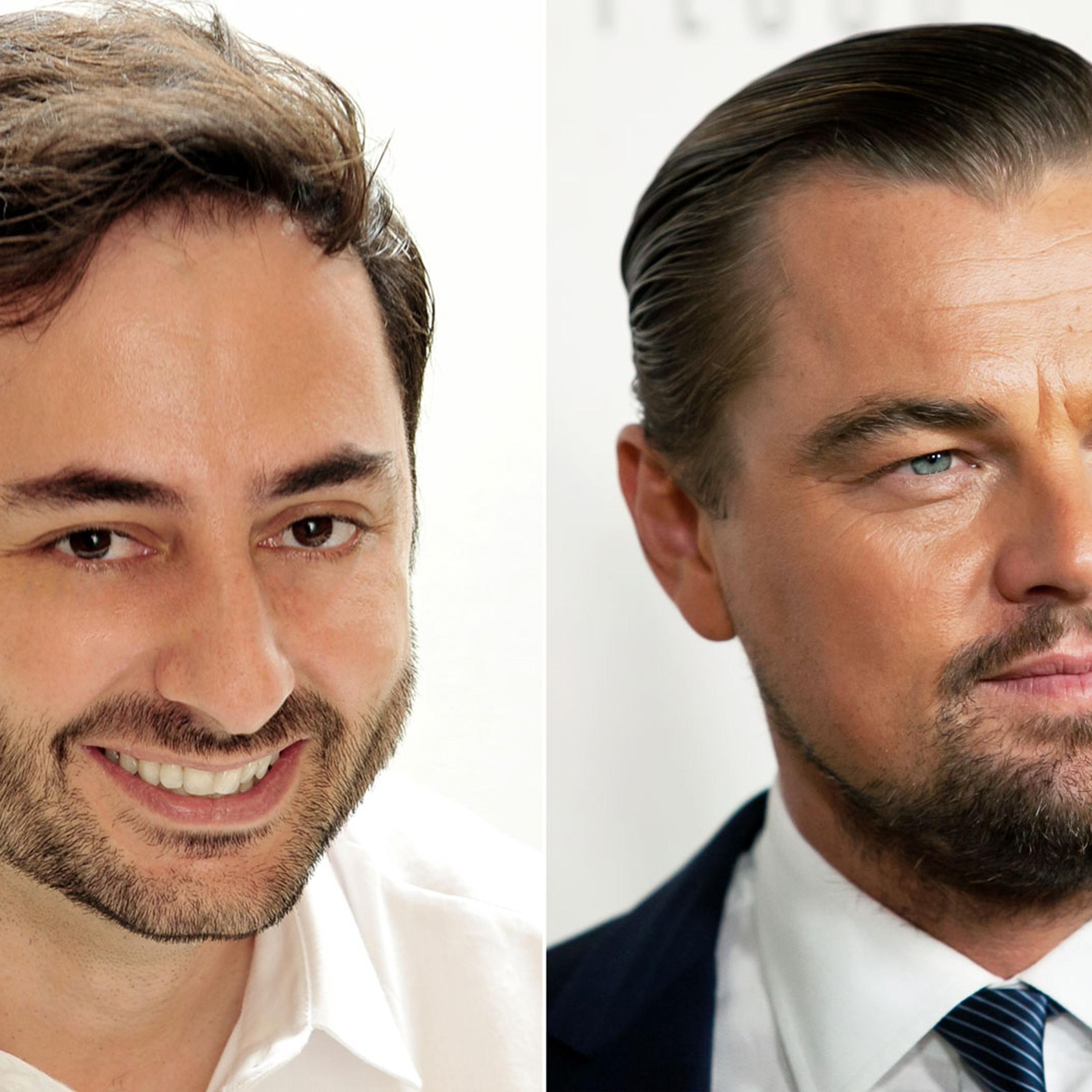 Artist Leo Di Caprio (L); Leonardo DiCaprio in Los Angeles on Oct. 24, 2016