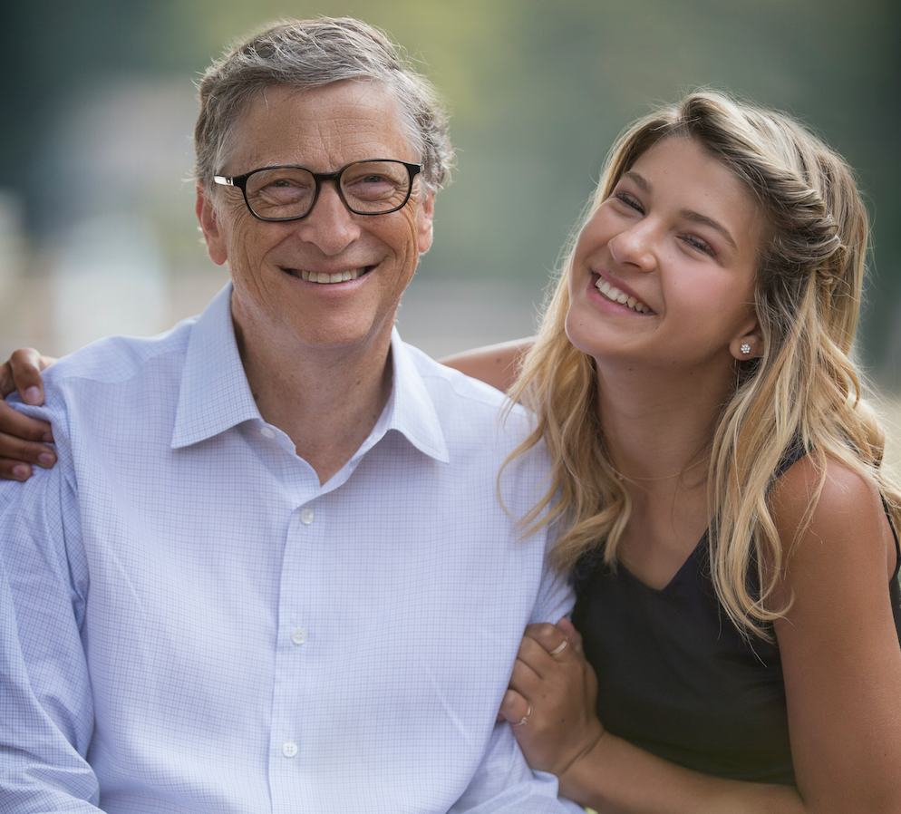 Bill Gates and daughter Phoebe Gates in August 2017