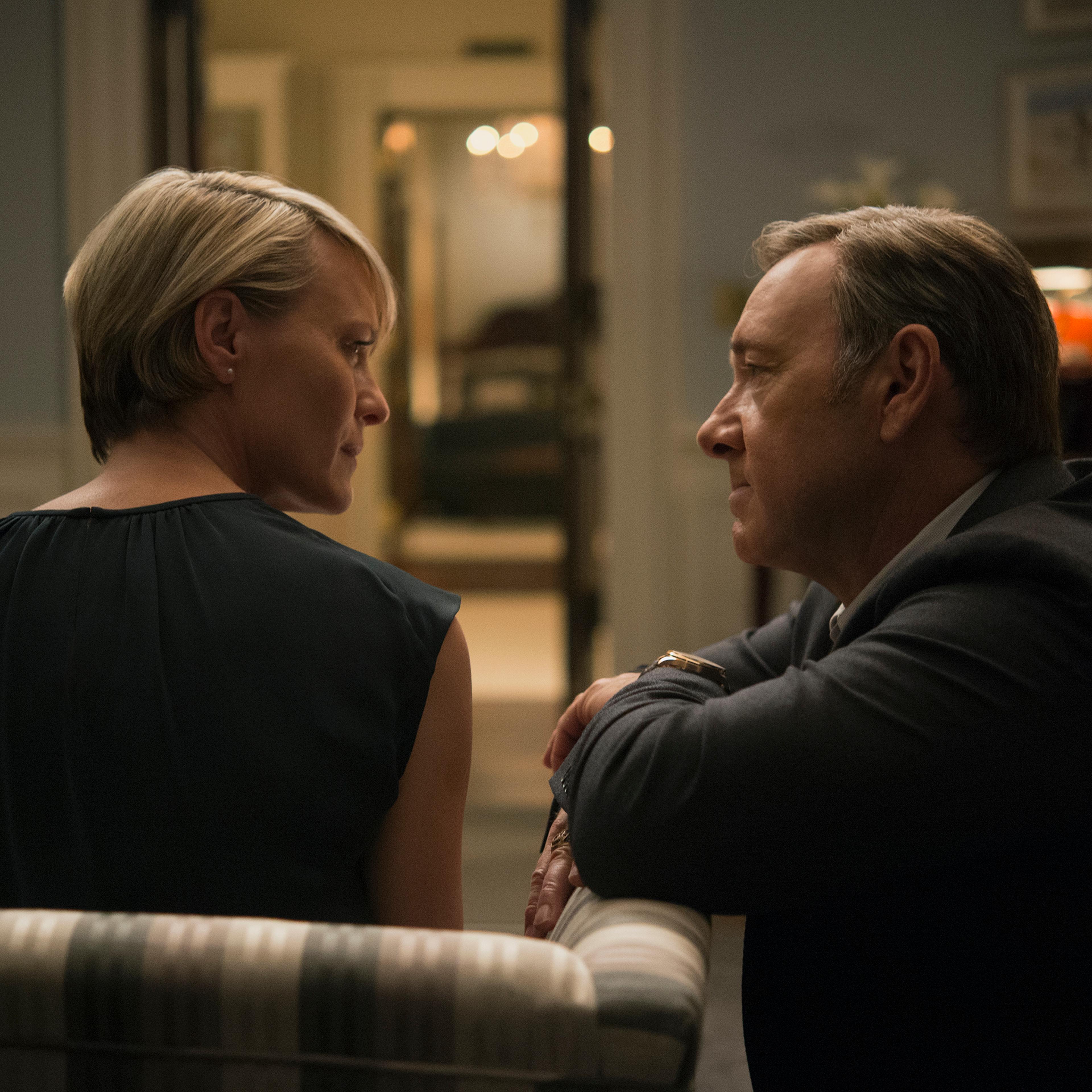 Robin Wright and Kevin Spacey in Season 3 of Netflix's House of Cards