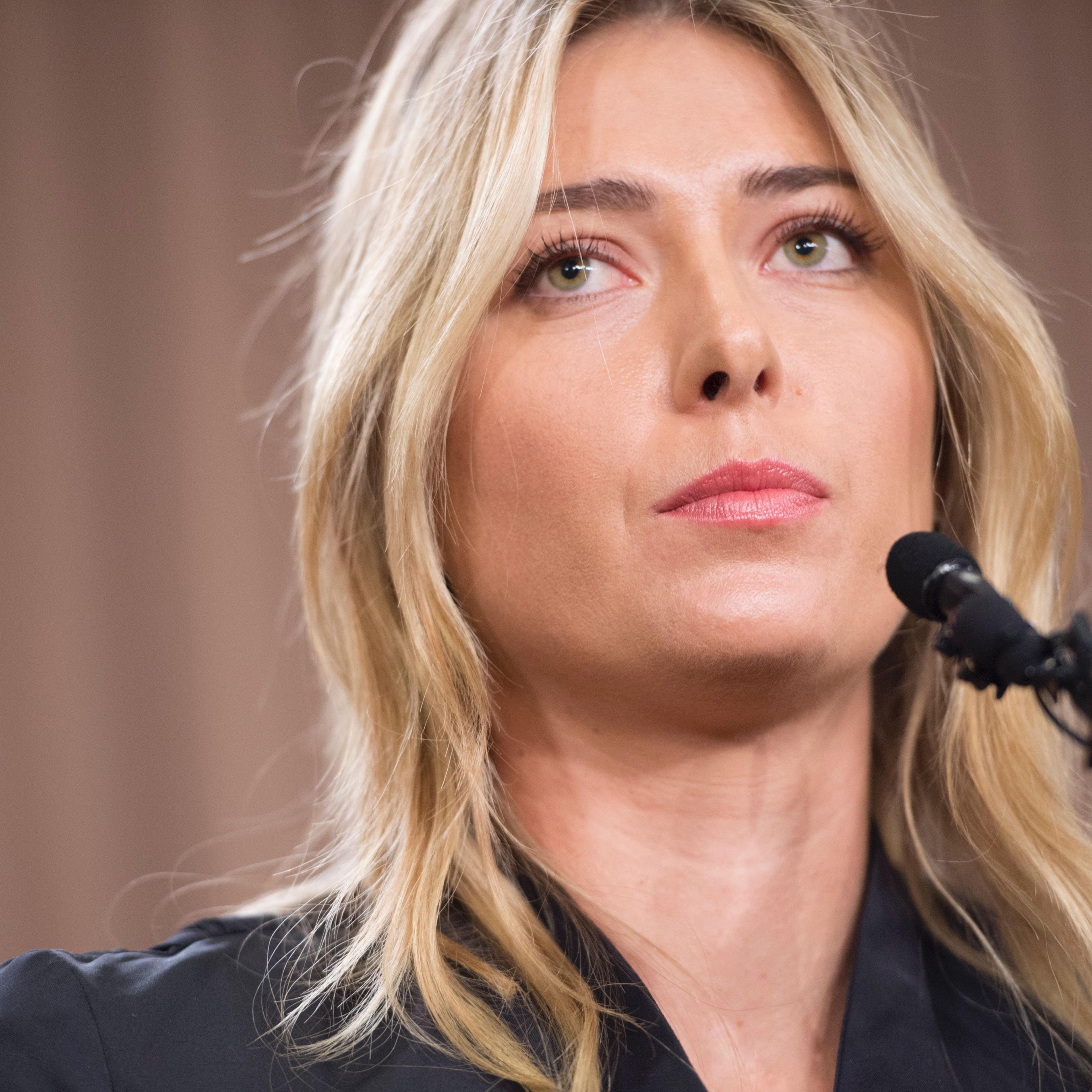 Russian tennis player Maria Sharapova speaks at a press conference in Los Angeles, on March 7, 2016.