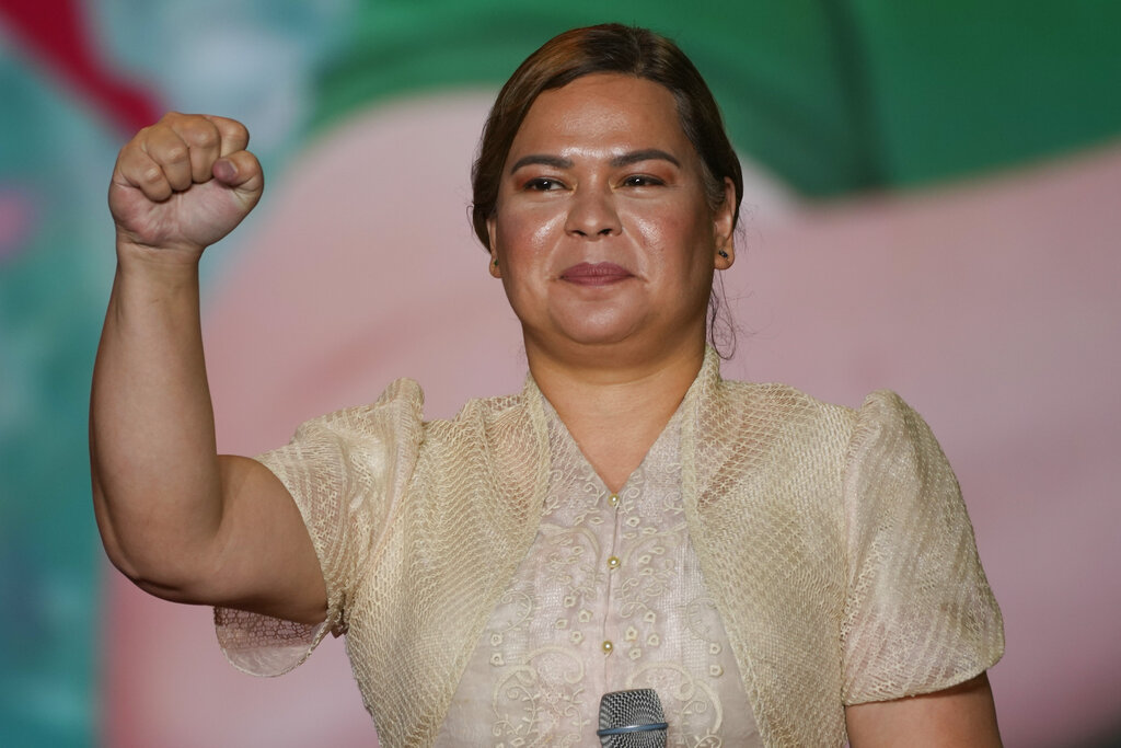 The Philippines' Vice President Sara Duterte-Carpio during her campaign in the lead-up to the 2022 national elections, where she won by a landslide