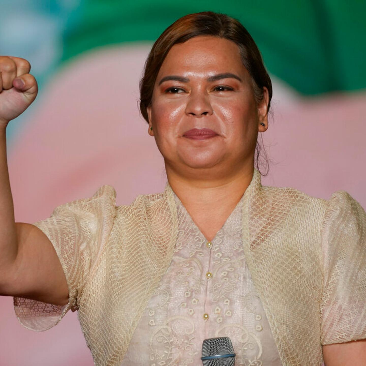 The Philippines' Vice President Sara Duterte-Carpio during her campaign in the lead-up to the 2022 national elections, where she won by a landslide