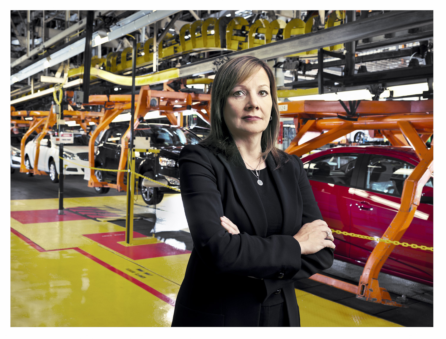 Barra, a former plant manager, at GM’s Orion Assembly in Lake Orion, Michigan. 
