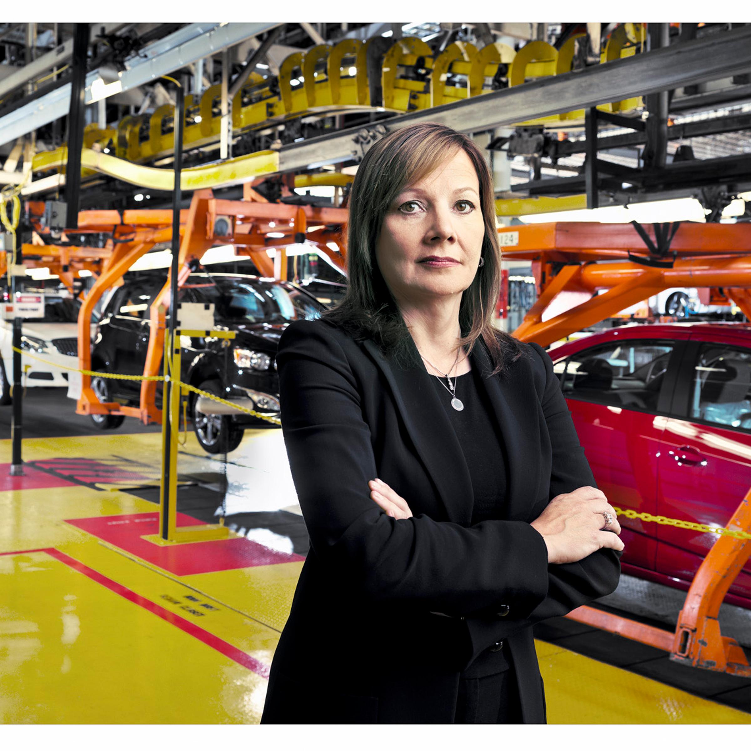 Barra, a former plant manager, at GM’s Orion Assembly in Lake Orion, Michigan.
