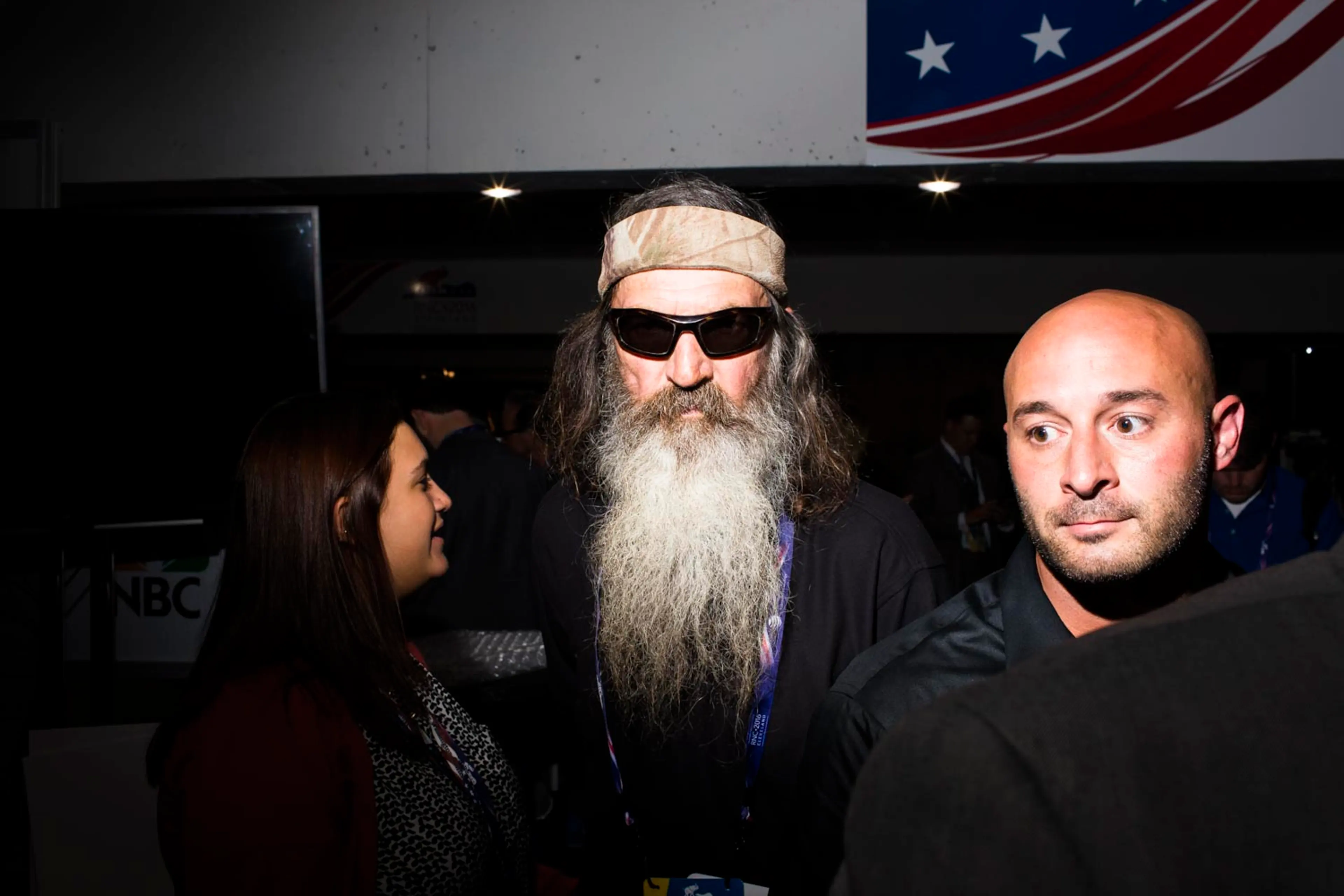 Duck Dynasty reality TV star Phil Robertson on the floor at the 2016 Republican National Convention in Cleveland on Thursday, July 21, 2016.