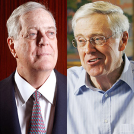 From Left: David Koch and Charles Koch