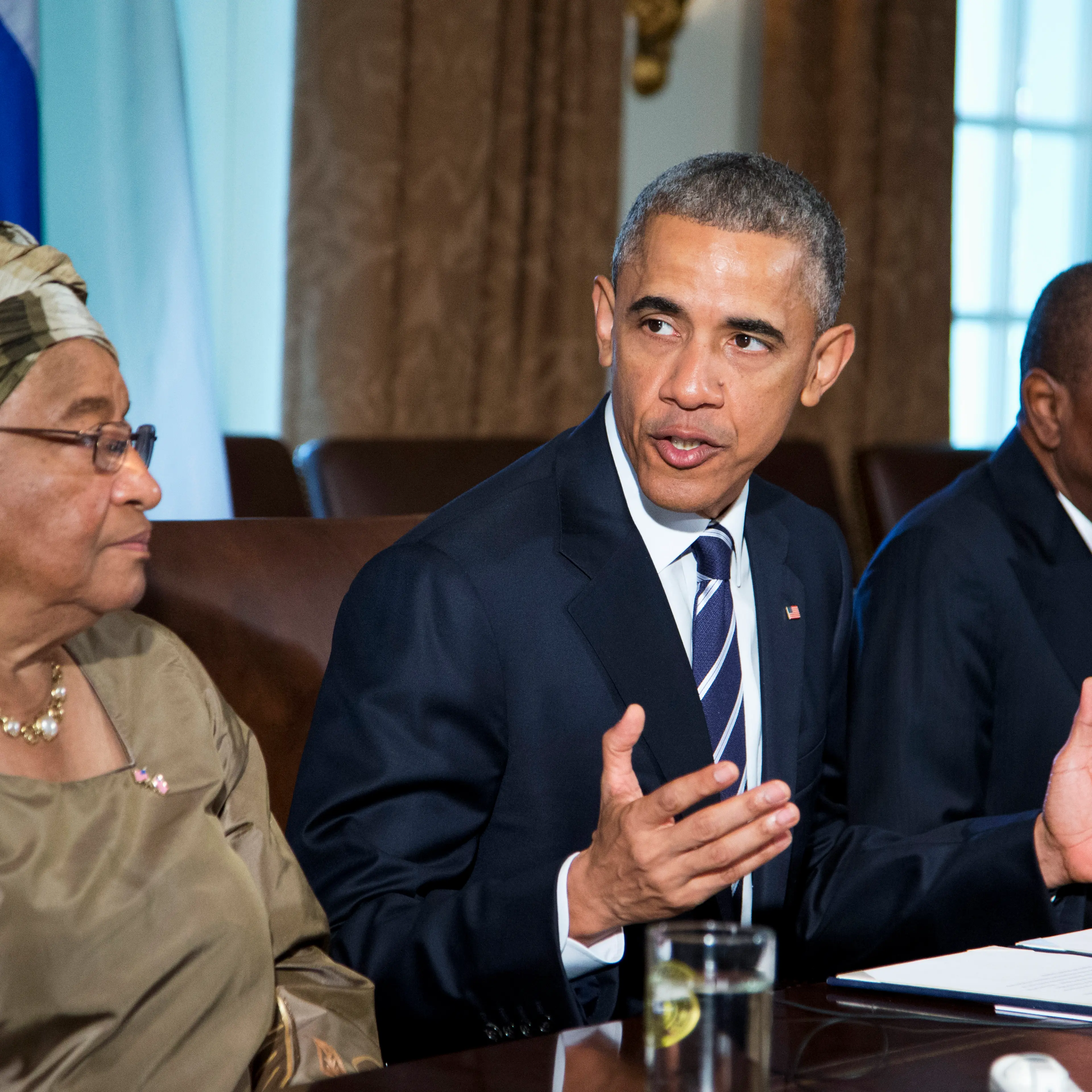 Barack Obama, Ellen Johnson Sirleaf, Alpha Condé