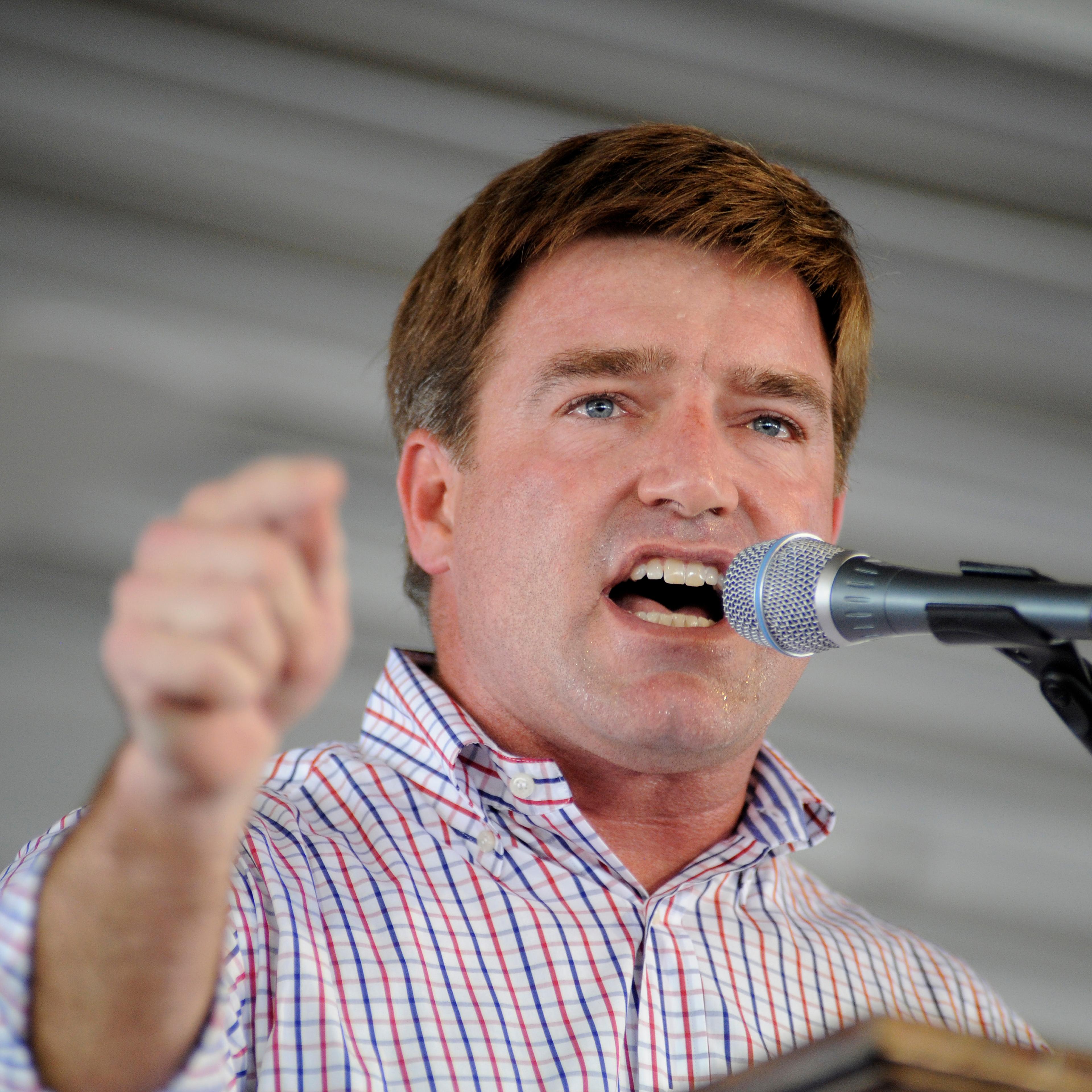 Attorney General Jack Conway speaks during the 133rd Annual Fancy Farm Picnic in Fancy Farm, Ky., Aug. 3, 2013.