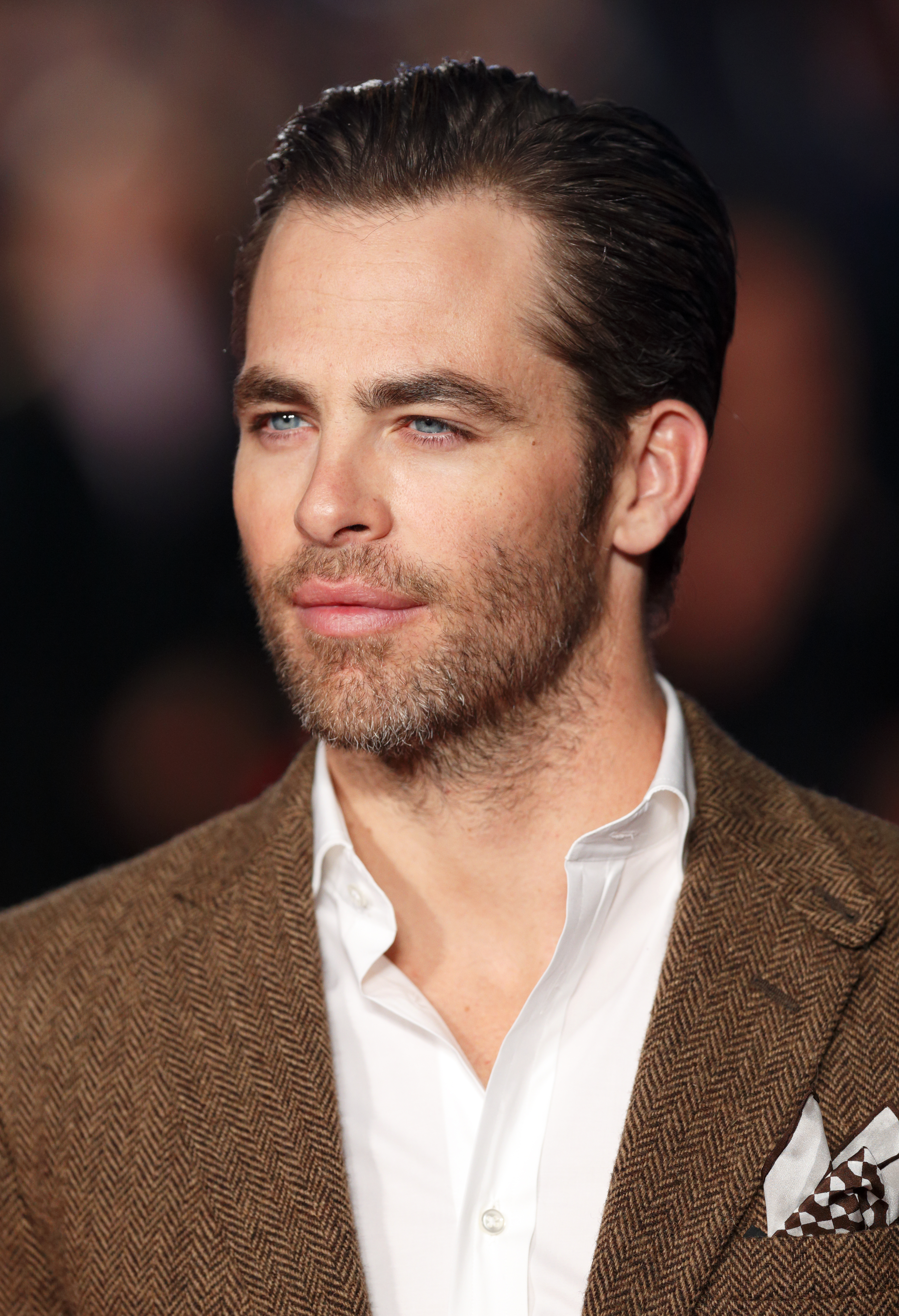 Chris Pine attends the UK Premiere of 'Jack Ryan: Shadow Recruit' at Vue Leicester Square on Jan. 20, 2014 in London.