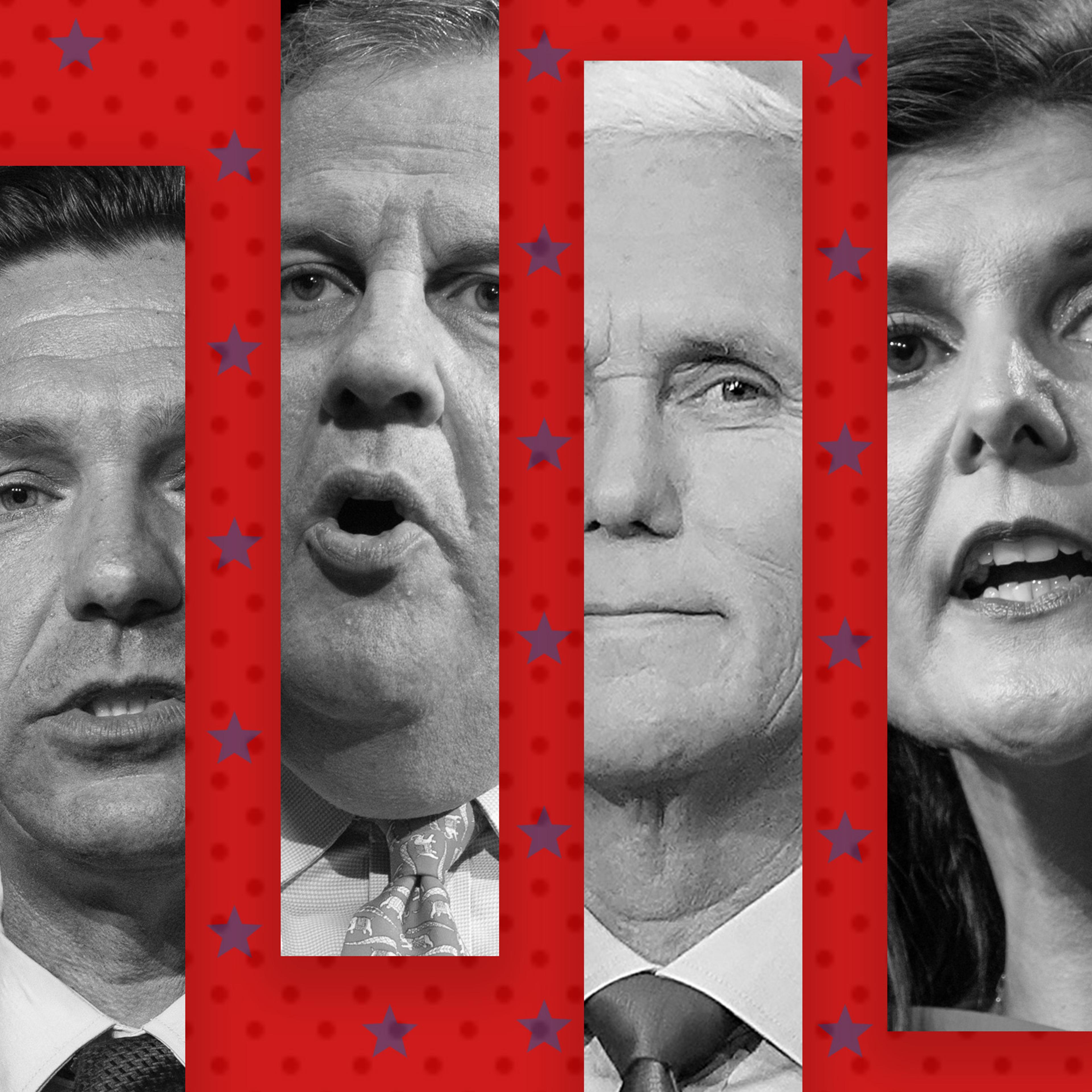Ramaswamy DeSantis Christie Pence Haley Scott