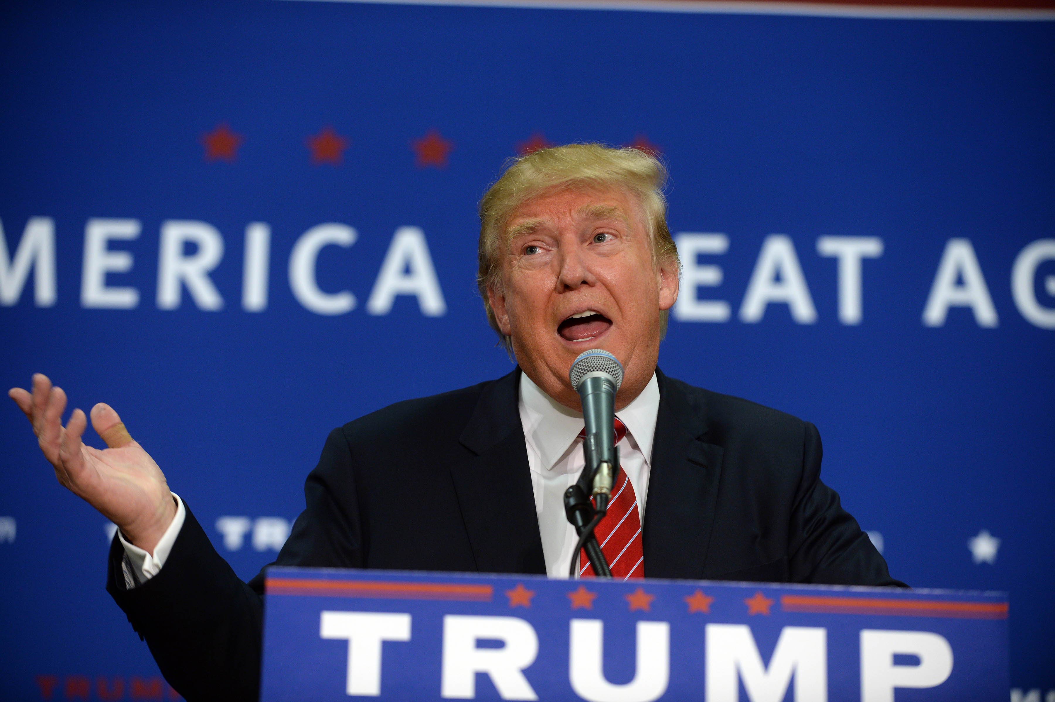 Donald Trump Holds Campaign Rally In Keene, New Hampshire