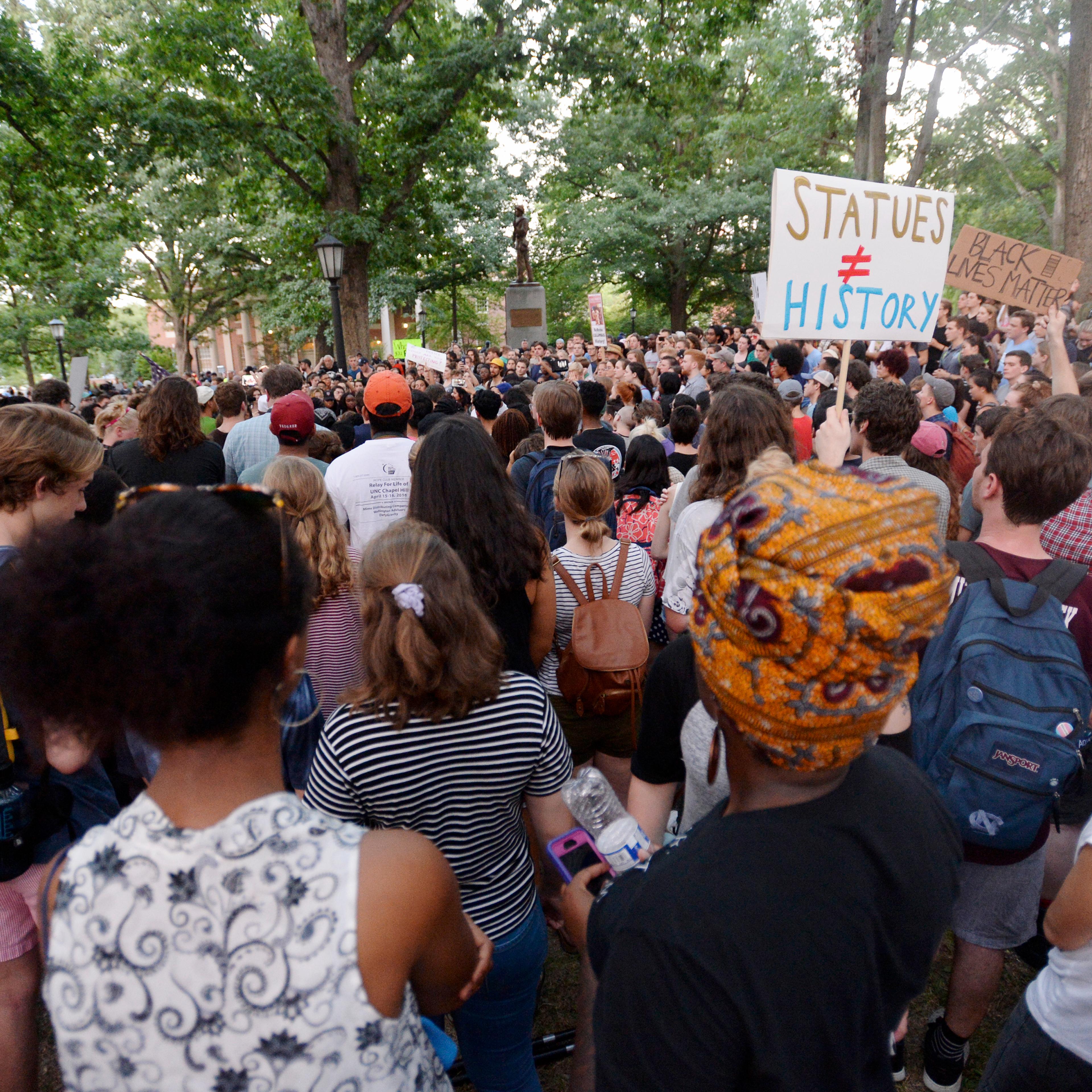 Rally Protesting UNC's Confederate Era Monument "Silent Sam" Held On Campus