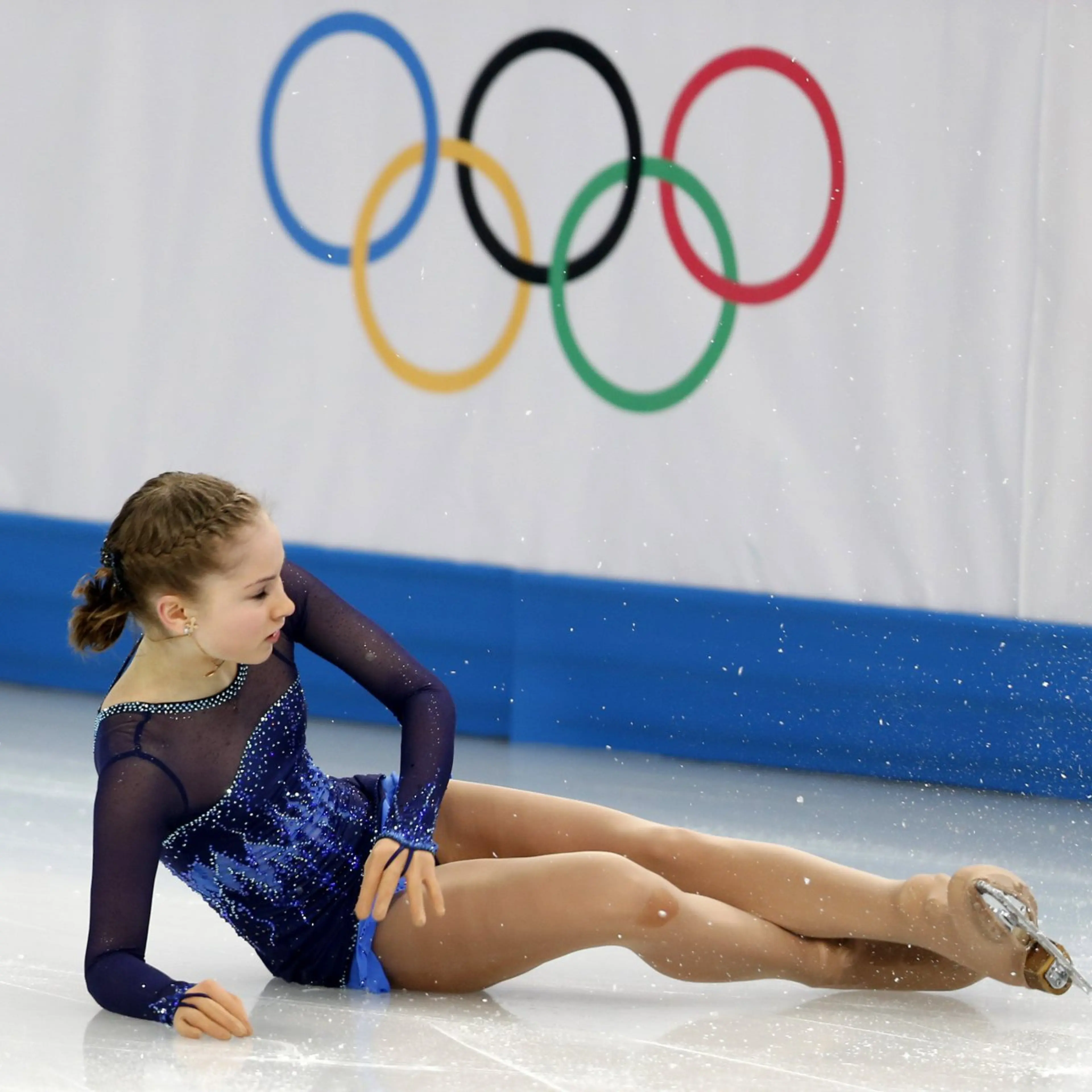 Russia's Yulia Lipnitskaya loses her balance during the ladies short program of Figure Skating at the 2014 Sochi Winter Olympic Games, on Feb. 19, 2014.