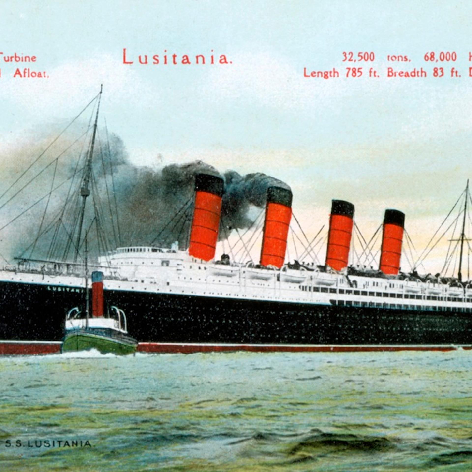 Ocean liner RMS 'Lusitania', 20th century.