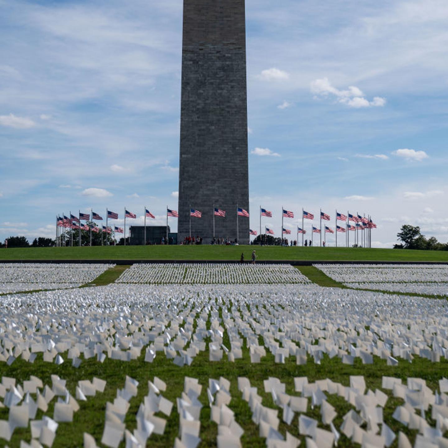 650,000 White Flags Planted On National Mall To Honor American Covid Deaths