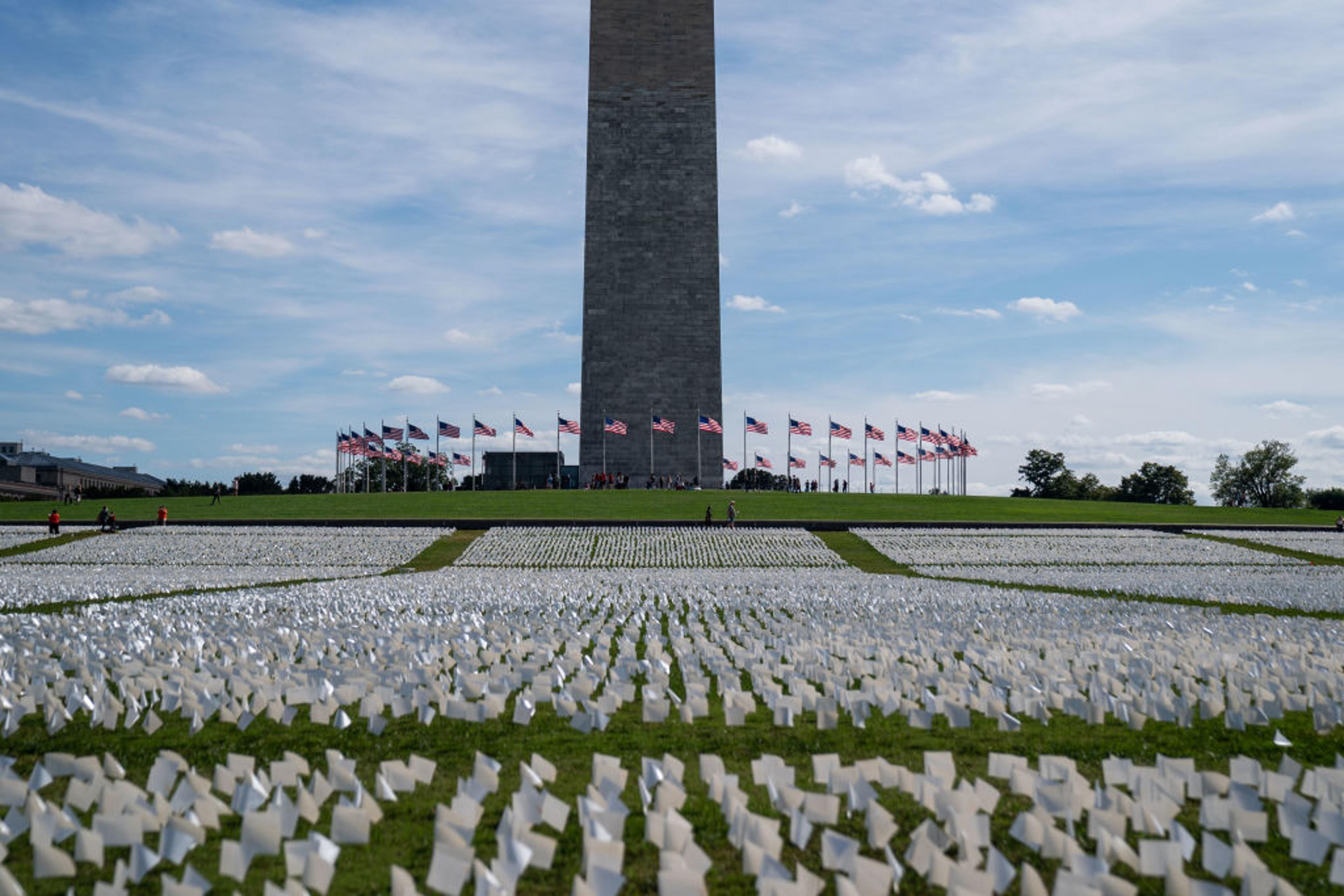 650,000 White Flags Planted On National Mall To Honor American Covid Deaths