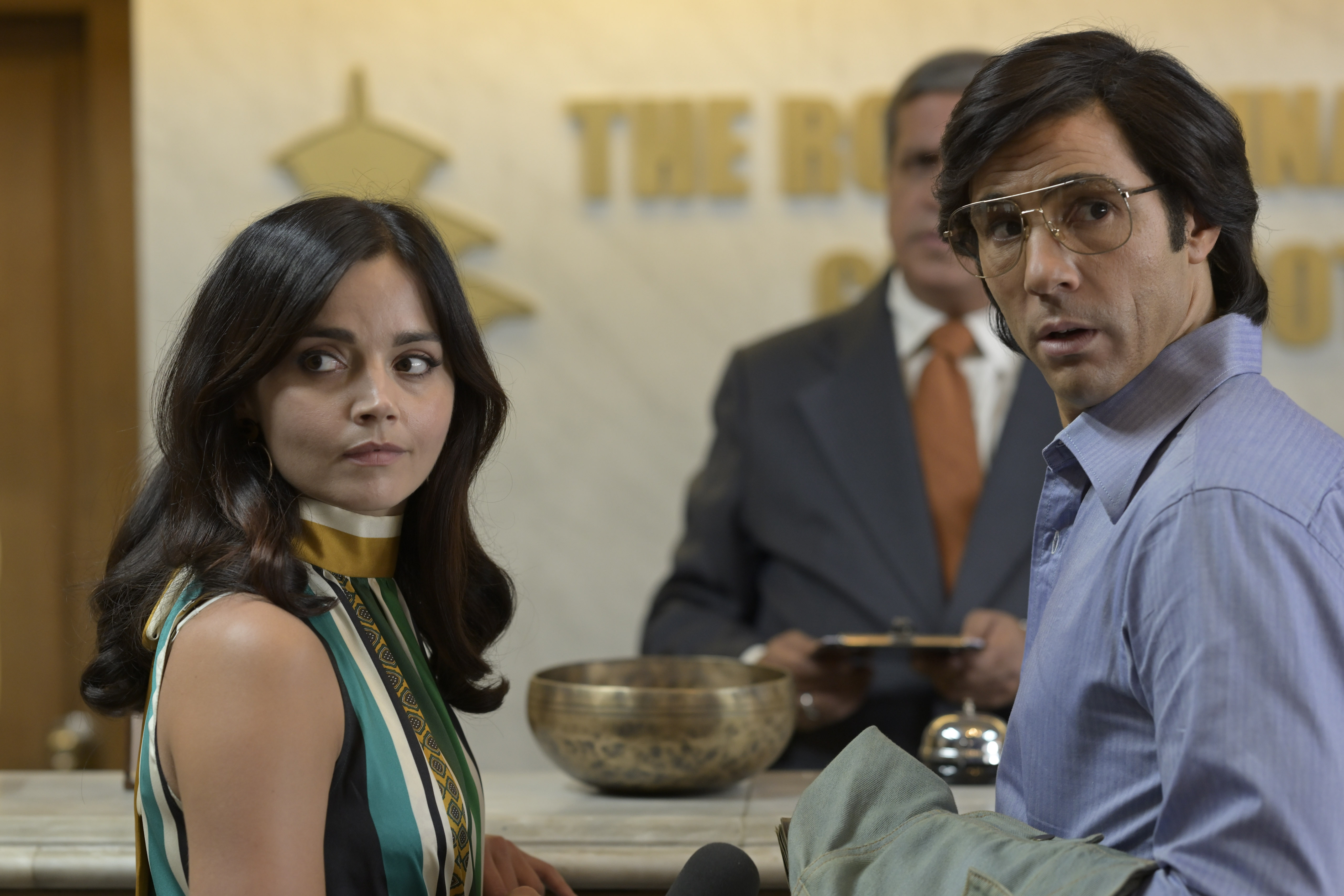 WARNING: Embargoed for publication until 00:00:01 on 12/01/2021 - Programme Name: The Serpent - TX: n/a - Episode: n/a (No. 4) - Picture Shows:  Monique/Marie-Andrée Leclerc (JENNA COLEMAN), Laxman (DARSHAN JARIWALLA), Charles Sobhraj (TAHAR RAHIM) - (C)
