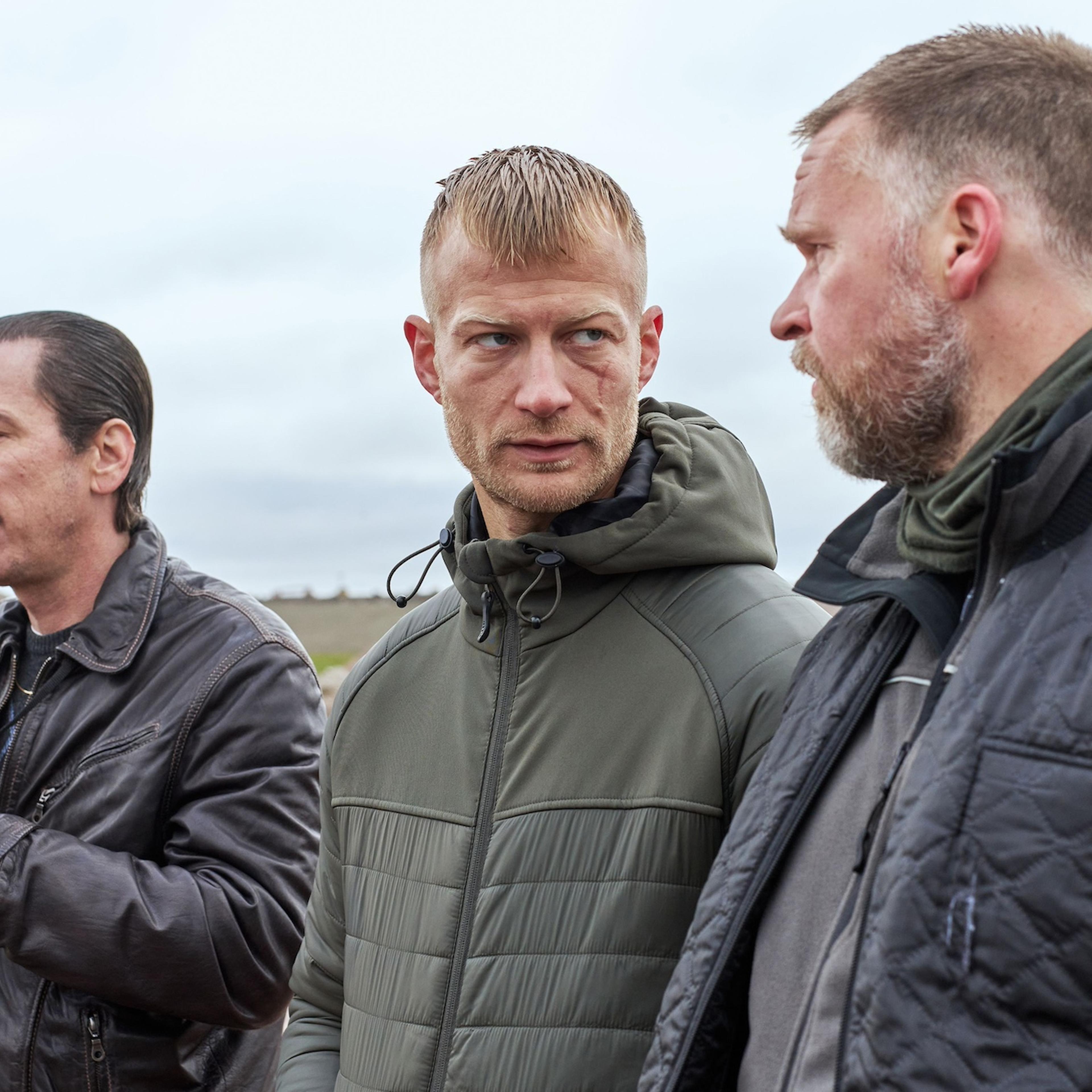 Reda Kateb, Gustav Giese and Christopher Wagelin in The Quiet Ones