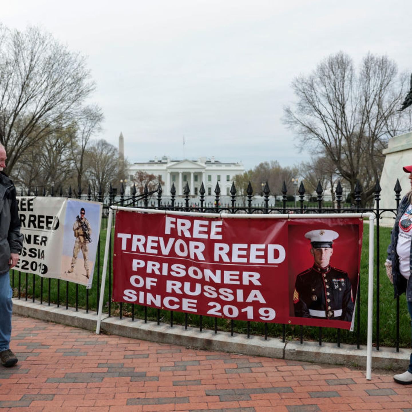 Parents Of Marine Being Held In Russia Protest Outside White House