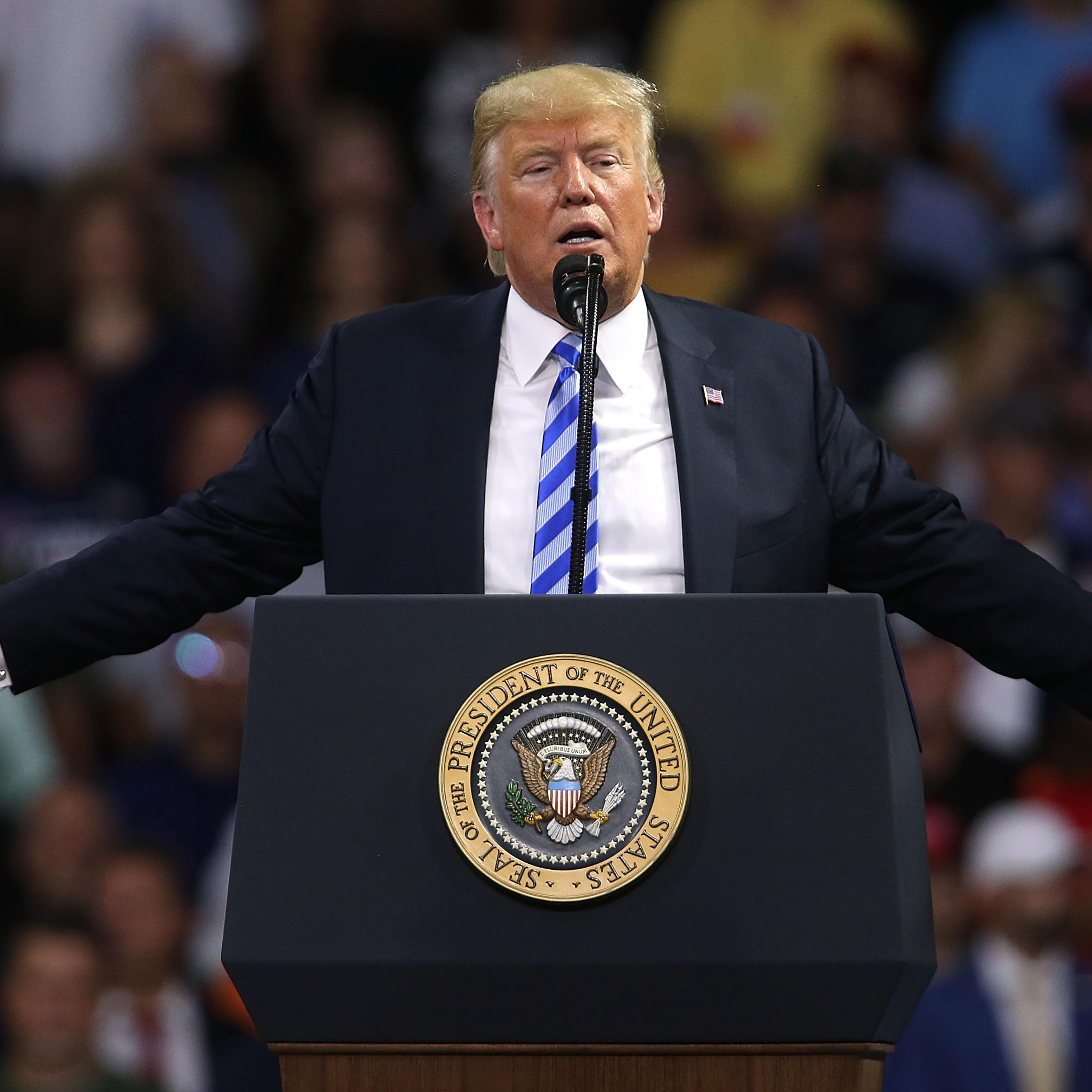 Donald Trump at a rally