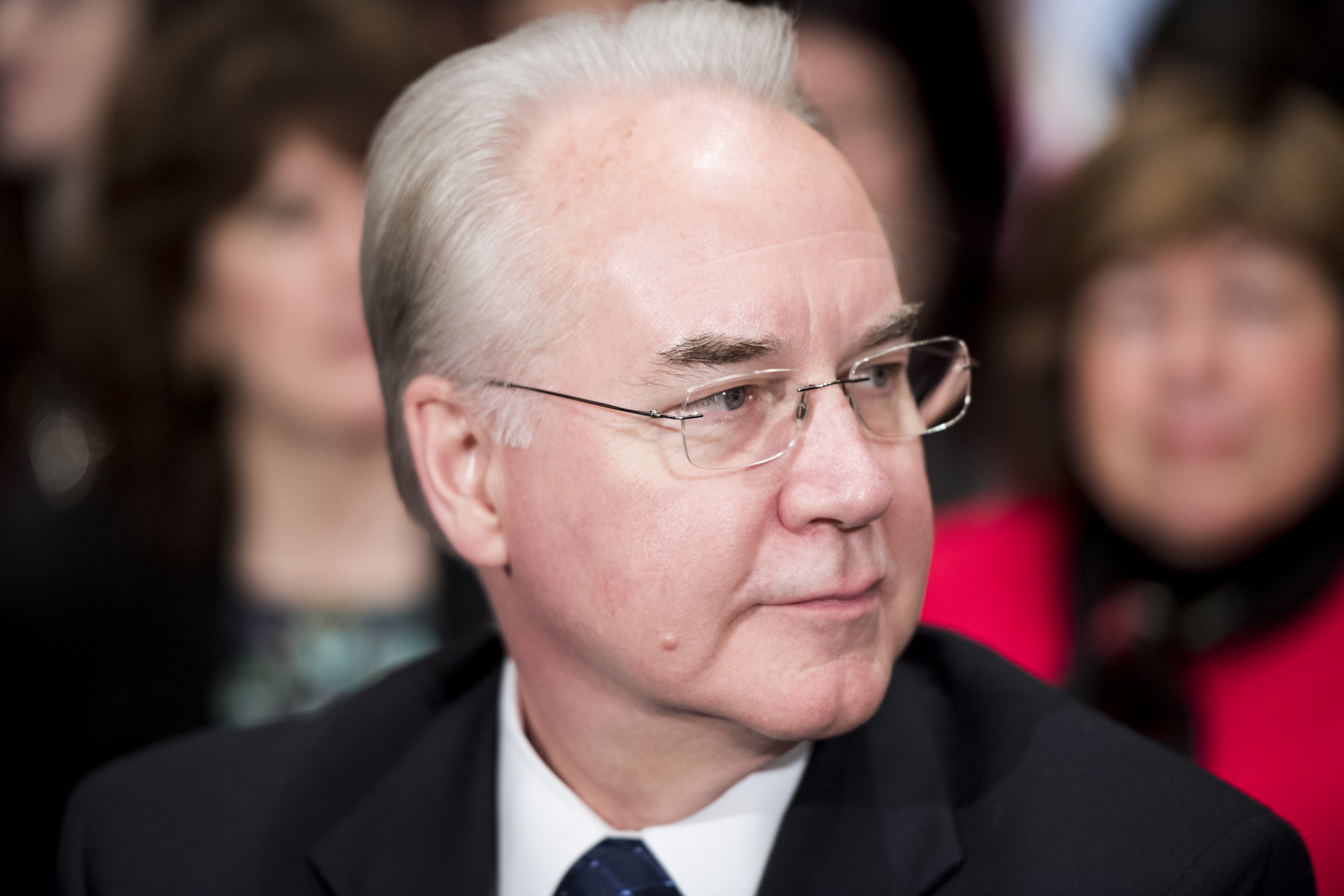 Secretary of Health and Human Services nominee Rep. Tom Price, R-Ga., takes his seat before the start of his confirmation hearing in the Senate Health, Education, Labor and Pensions Committee on Wednesday, Jan. 18, 2017.