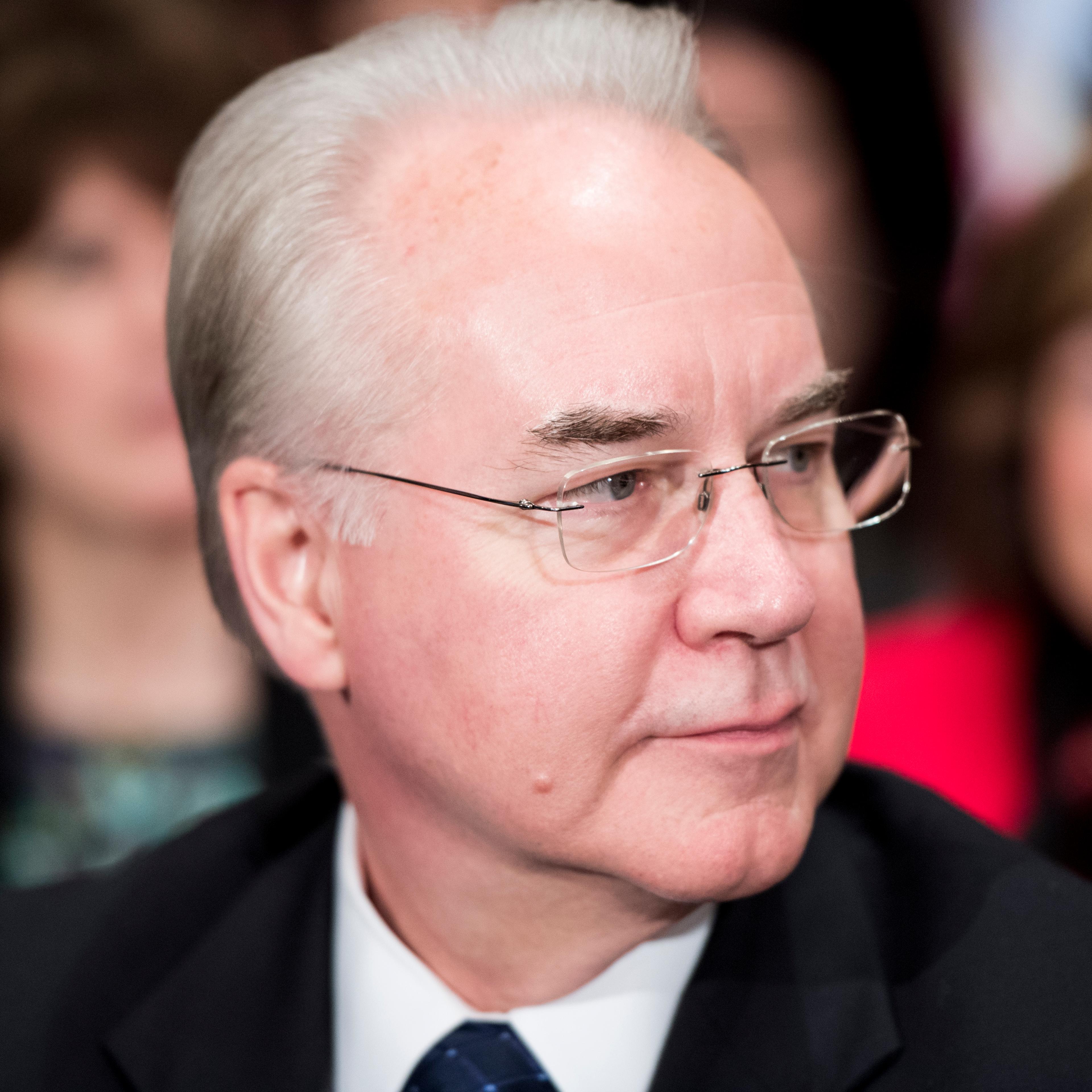 Secretary of Health and Human Services nominee Rep. Tom Price, R-Ga., takes his seat before the start of his confirmation hearing in the Senate Health, Education, Labor and Pensions Committee on Wednesday, Jan. 18, 2017.