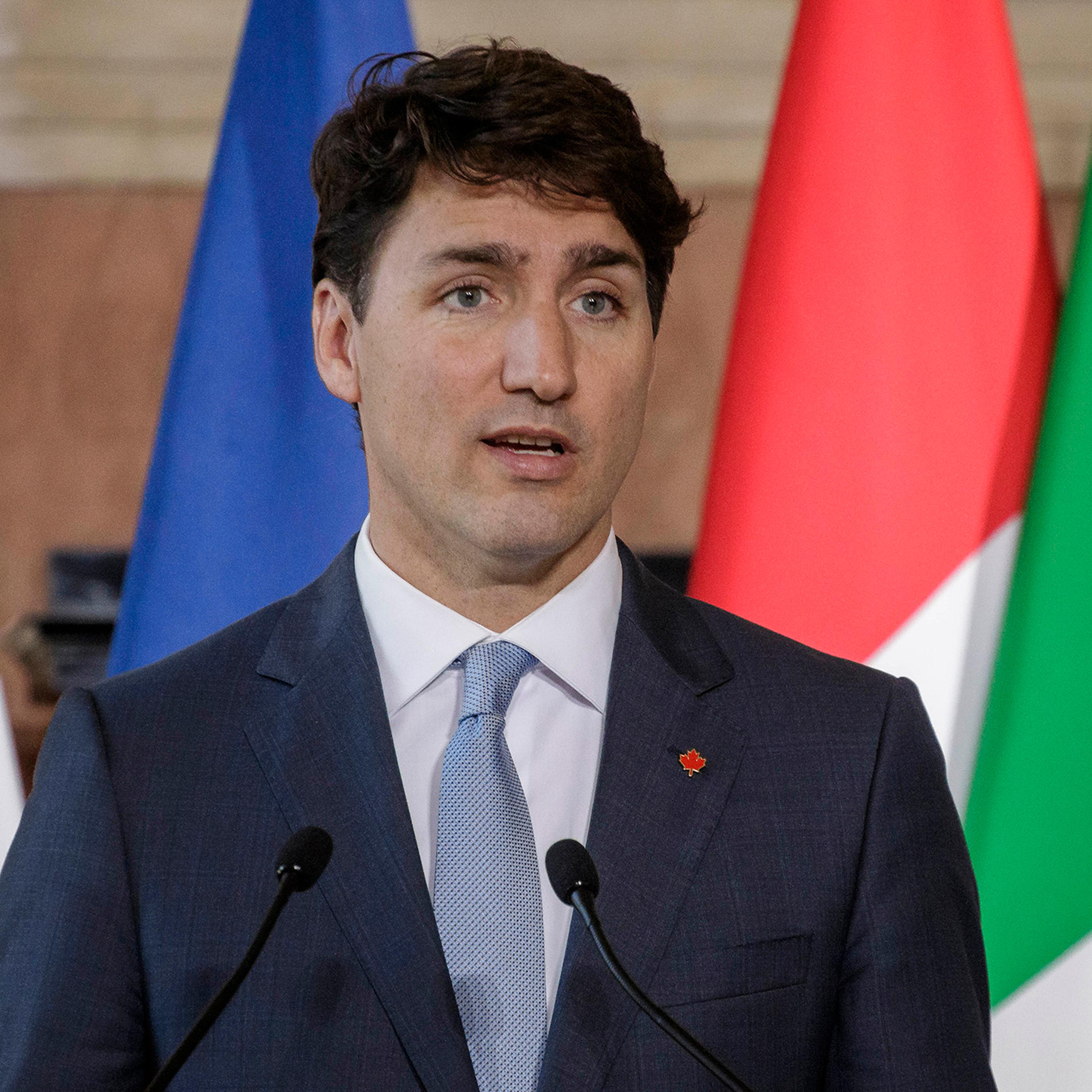 Prime Minister of Canada Justin Trudeau meets with Italian