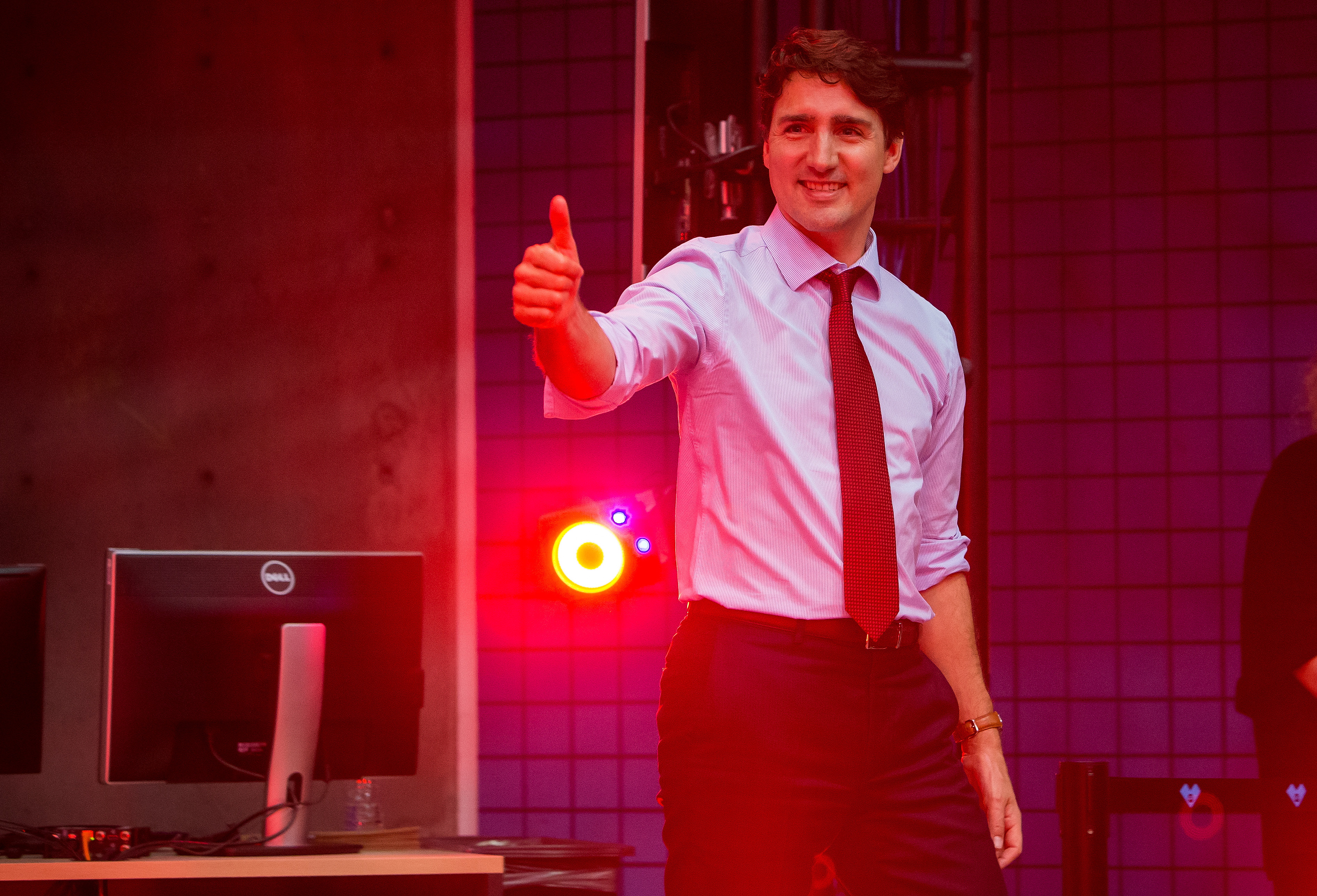 Canadian Prime Minister Justin Trudeau Visits The Electronic Arts Canada Capture Lab