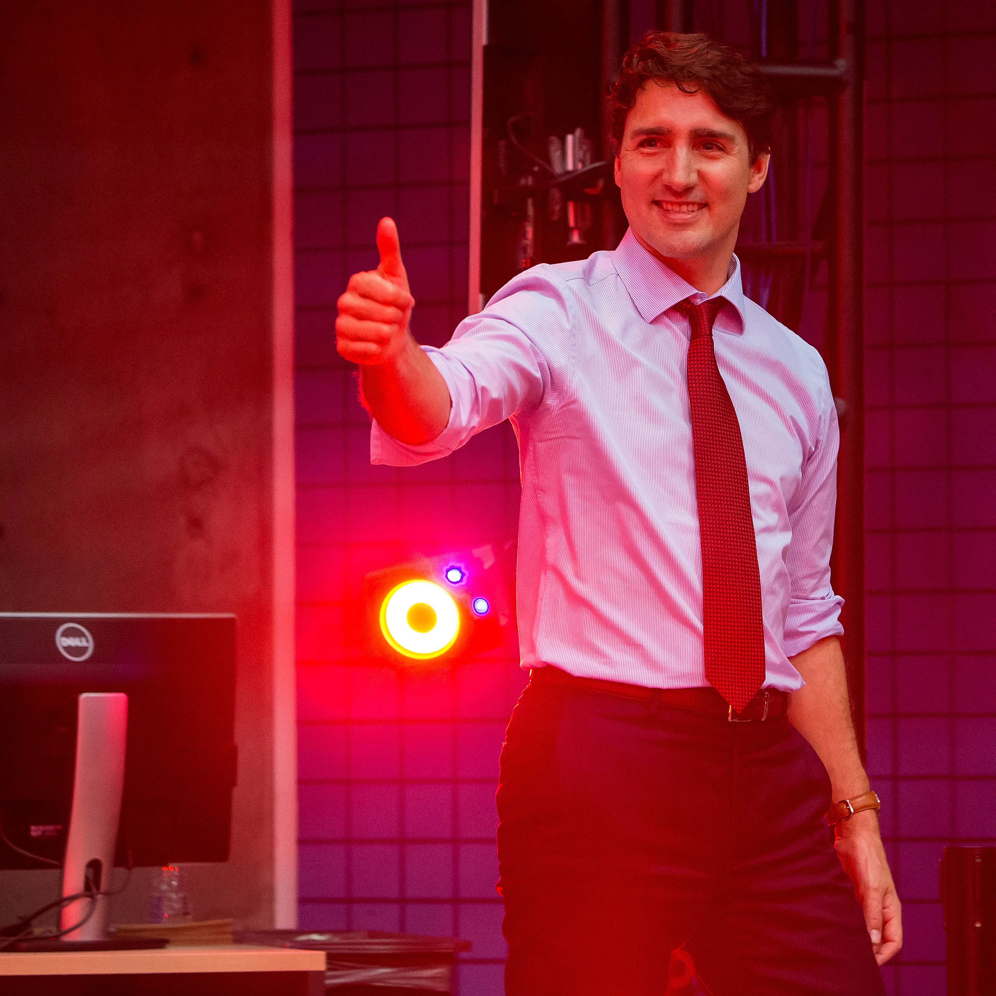 Canadian Prime Minister Justin Trudeau Visits The Electronic Arts Canada Capture Lab