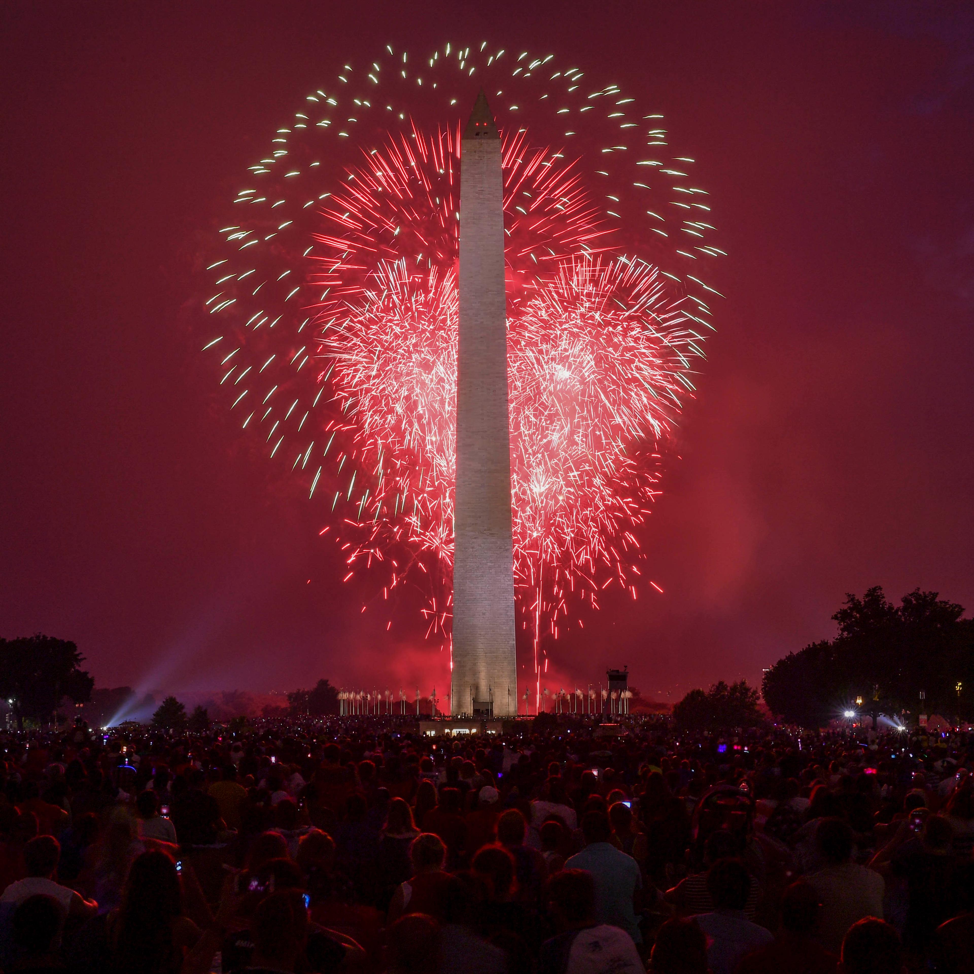 Fireworks in Washington, DC on the National Mall