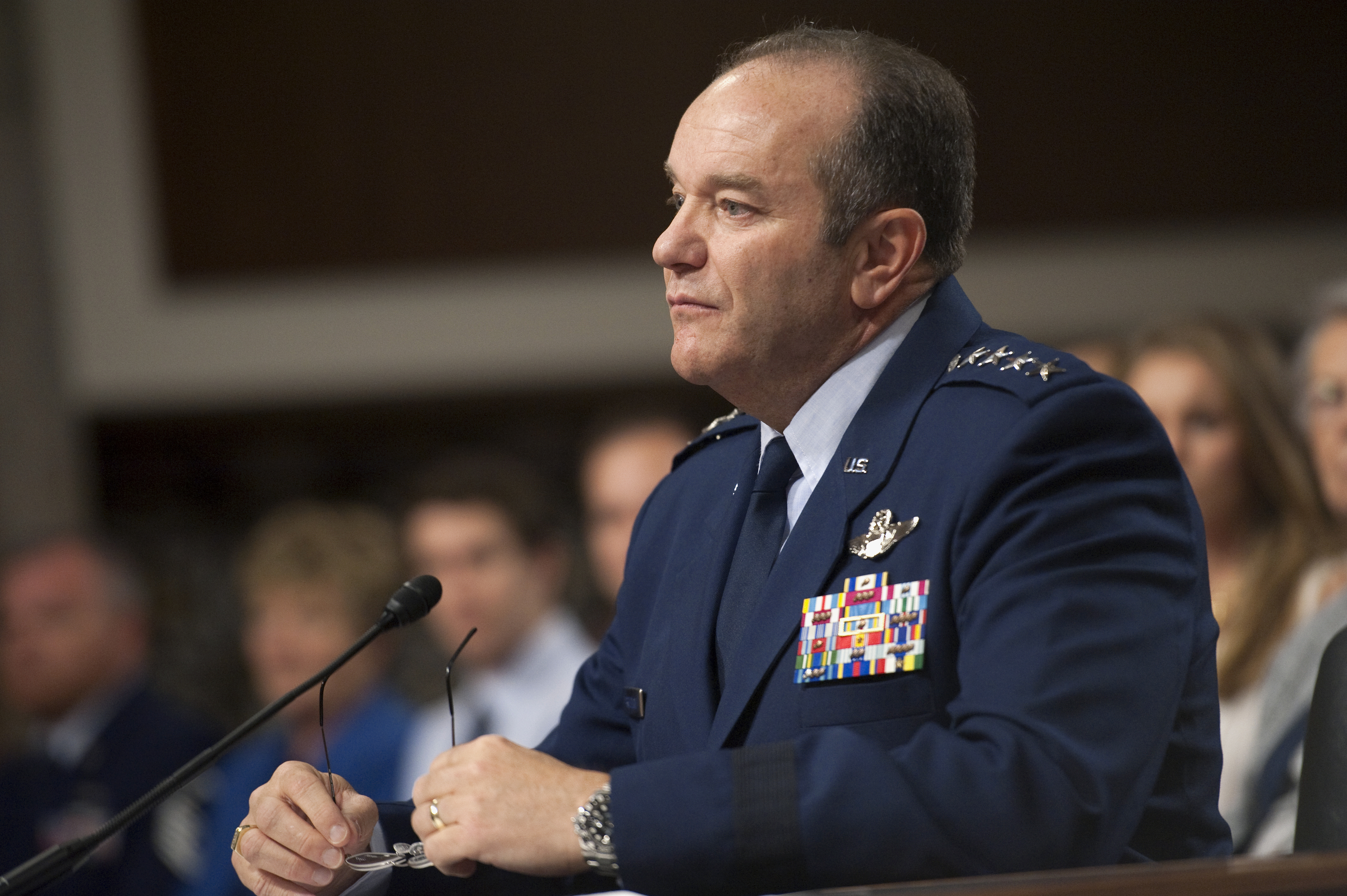 Air Force General Philip Breedlove testifies at a Senate Armed Services Committee hearing on April 11, 2013.