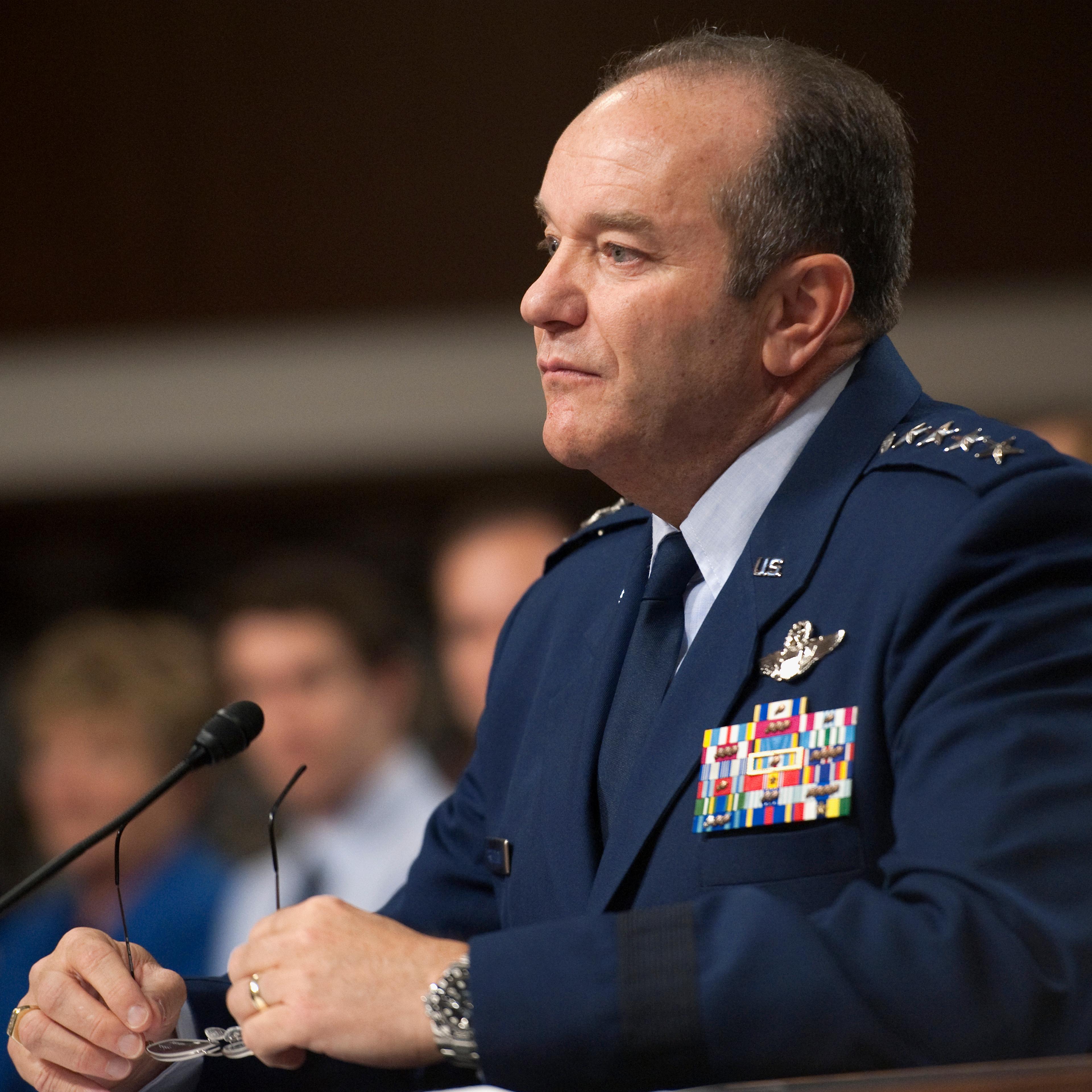 Air Force General Philip Breedlove testifies at a Senate Armed Services Committee hearing on April 11, 2013.
