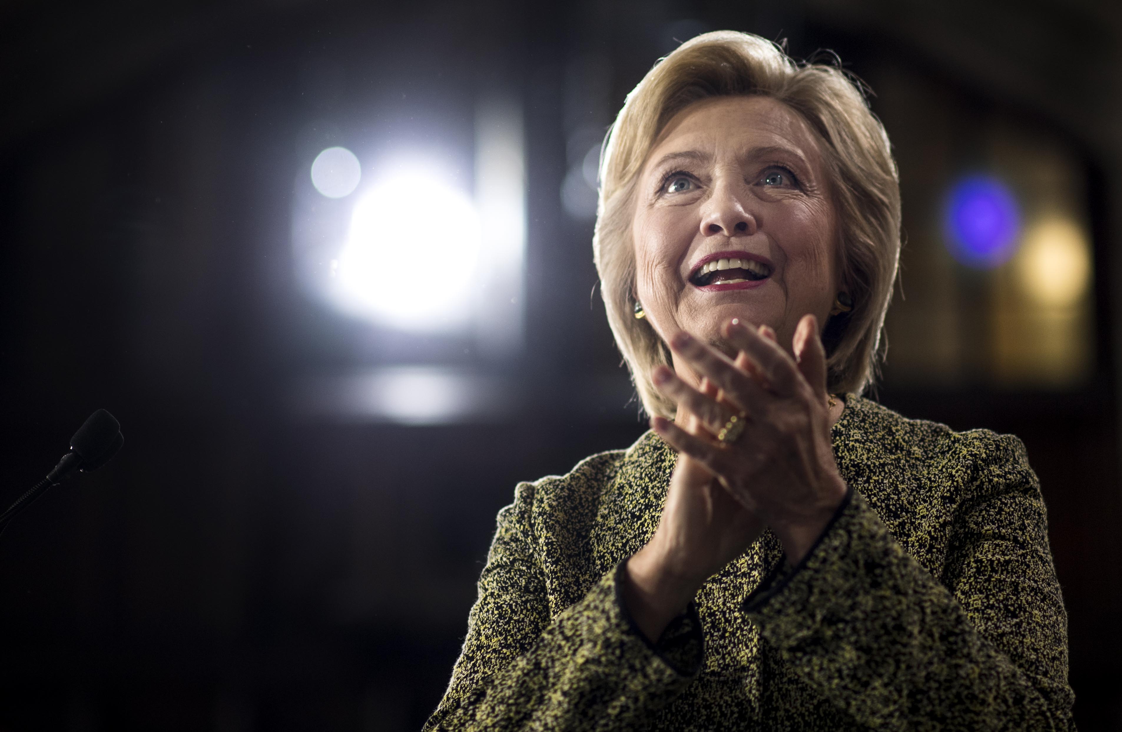 Democratic Nominee for President of the United States former Secretary of State Hillary Clinton
