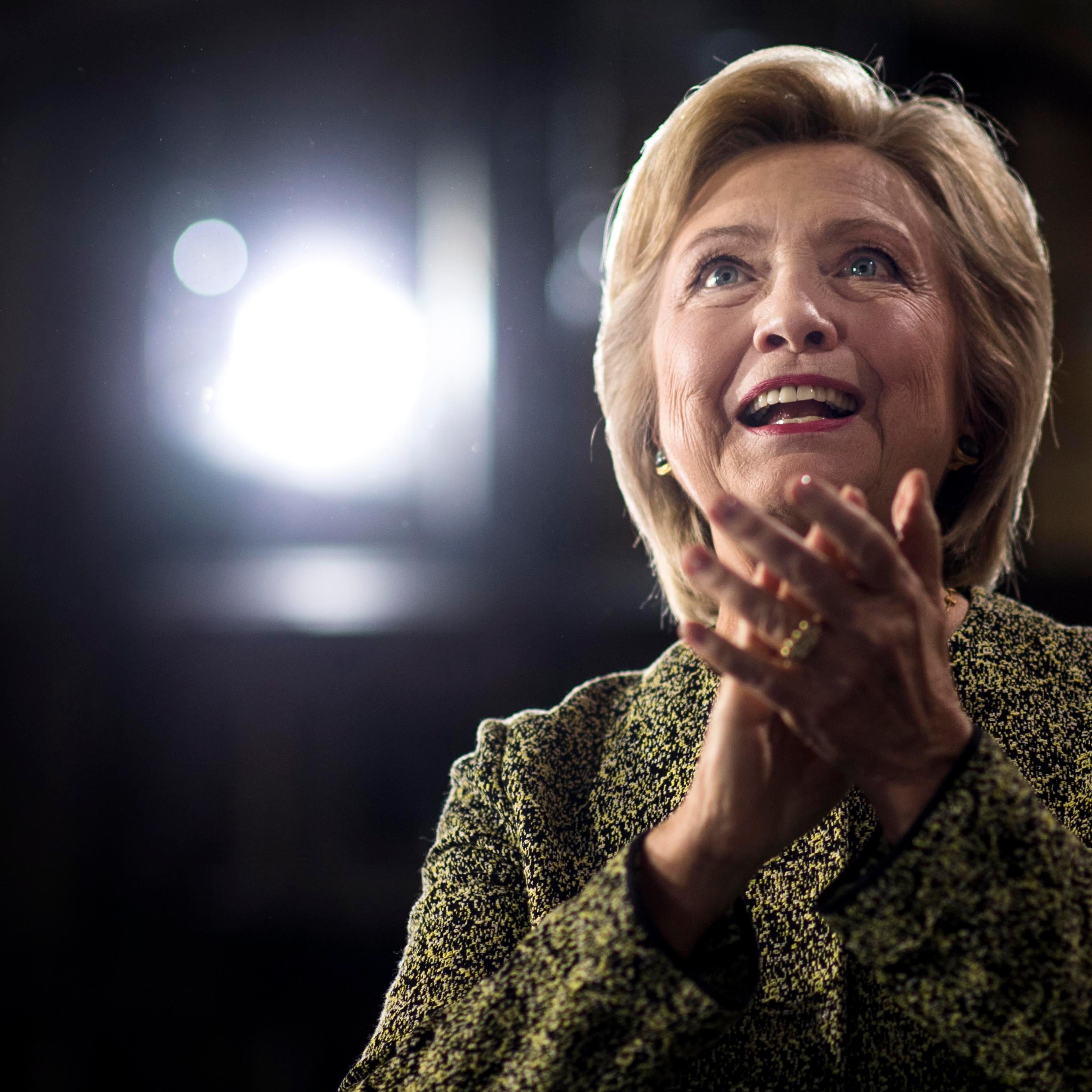 Democratic Nominee for President of the United States former Secretary of State Hillary Clinton