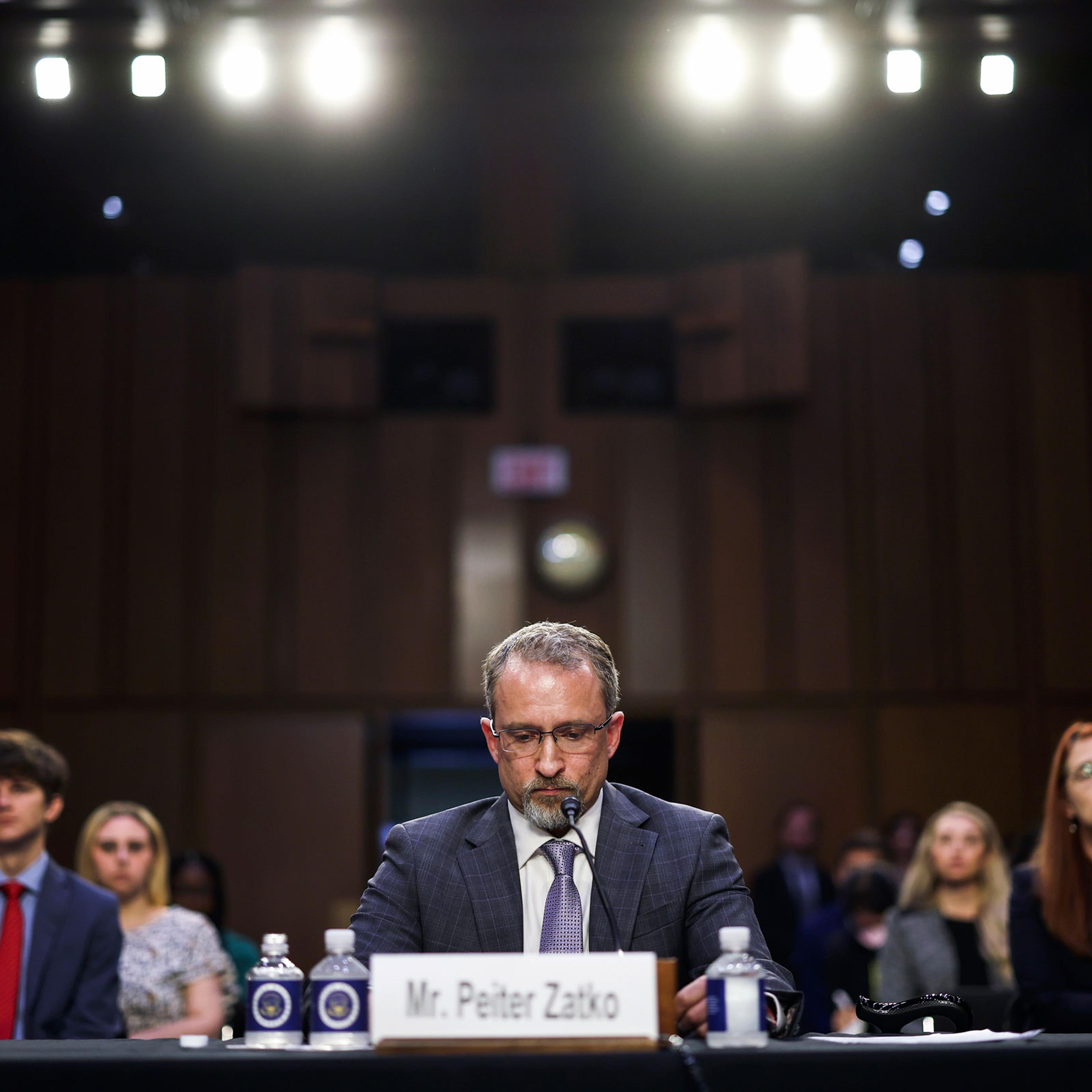 Peiter “Mudge” Zatko, former head of security at Twitter, testifies before the Senate Judiciary Committee