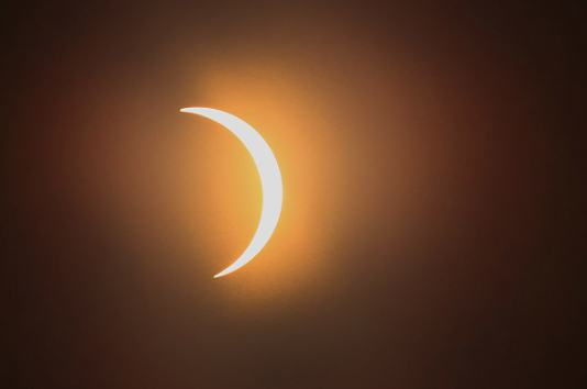 The moon eclipses the sun above the campus of Southern Illinois University on August 21, 2017 in Carbondale, Illinois.