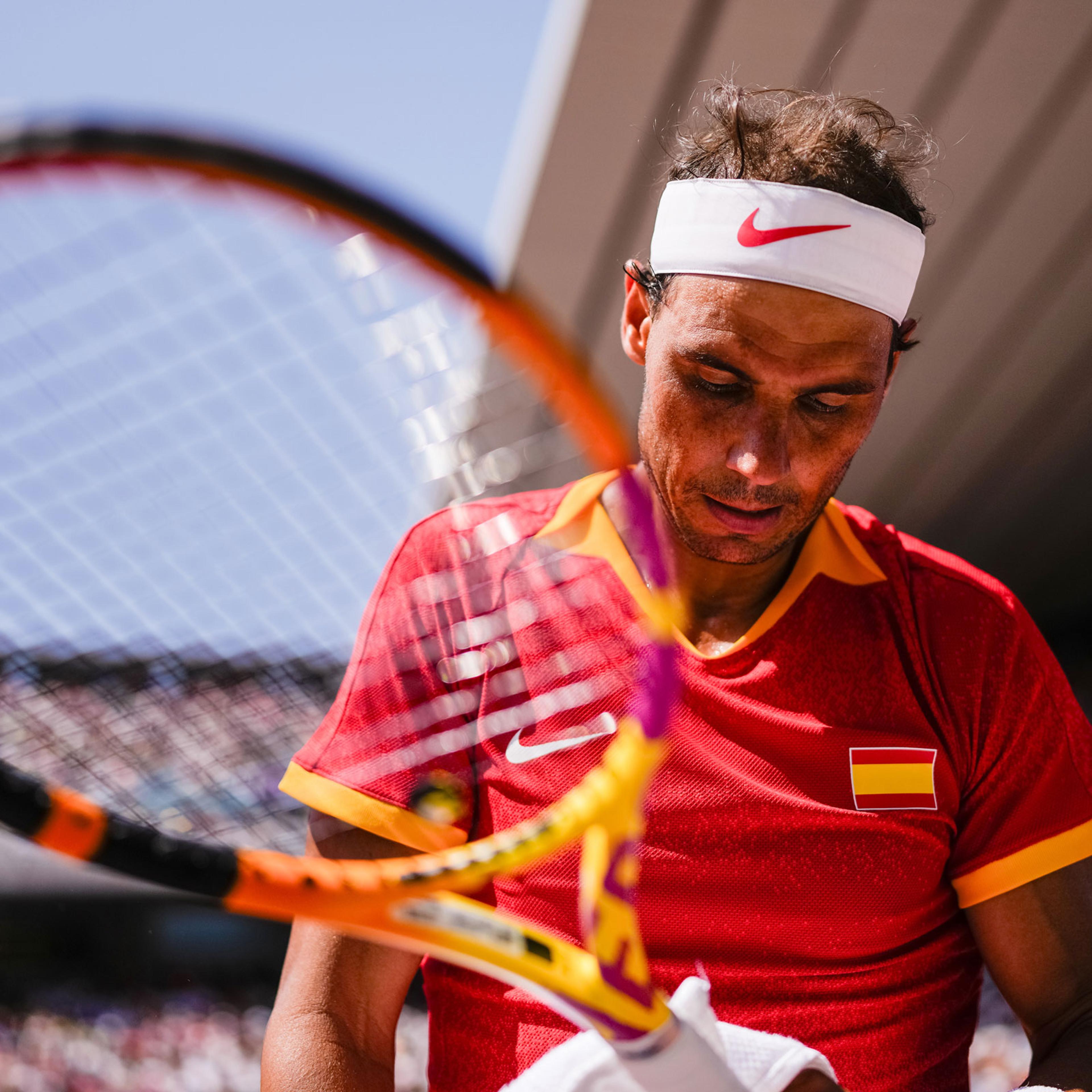 Rafael Nadal during the Men’s Singles Second Round on day three of the Olympic Games Paris 2024 at Roland Garros on July 29, 2024.