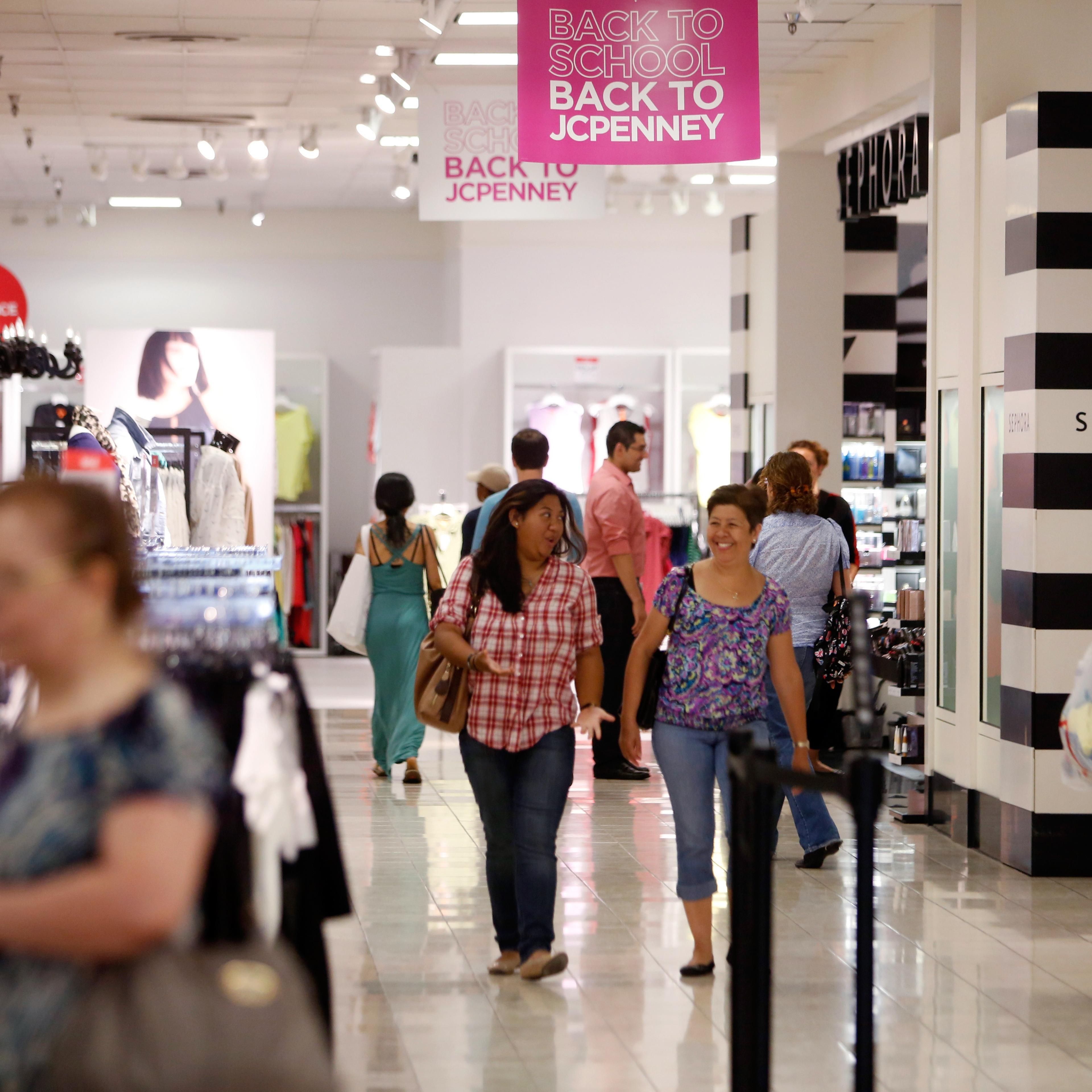 Customers shop at the J.C. Penney Co. store inside the Glendale Galleria shopping center in Glendale, California.