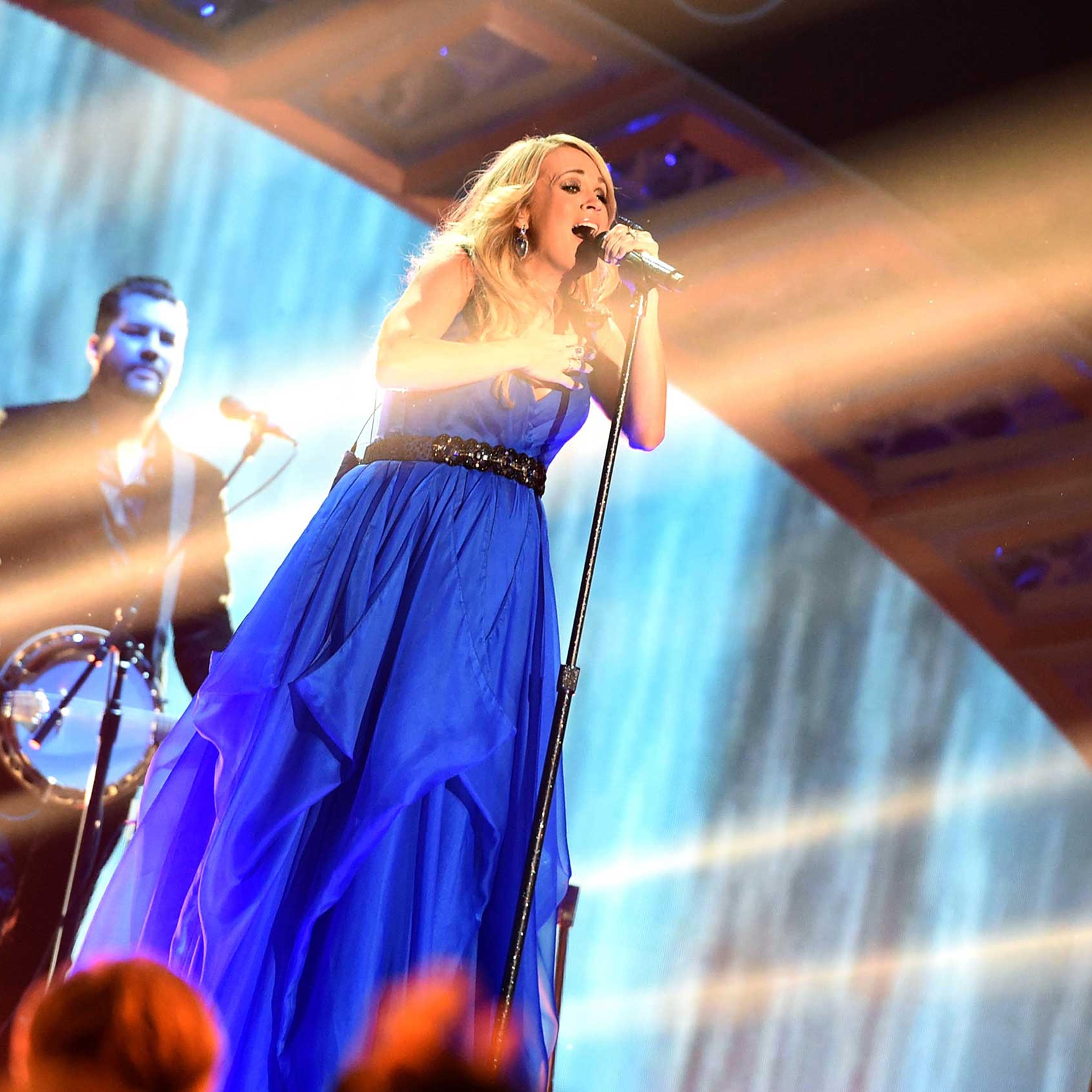 Carrie Underwood performs at the 2014 American Country Countdown Awards at Music City Center in Nashville on Dec. 15, 2014.