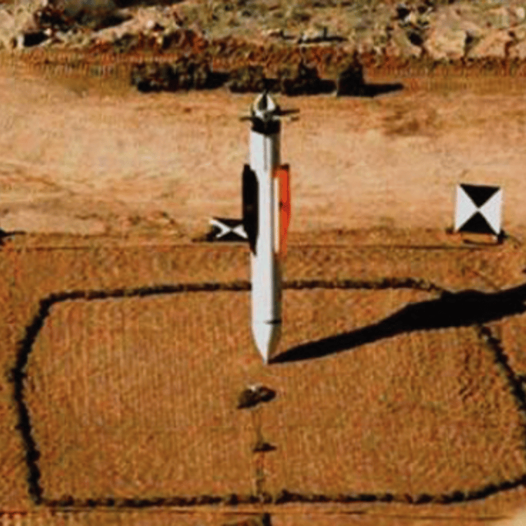 The Massive Ordnance Penetrator hits a test target.