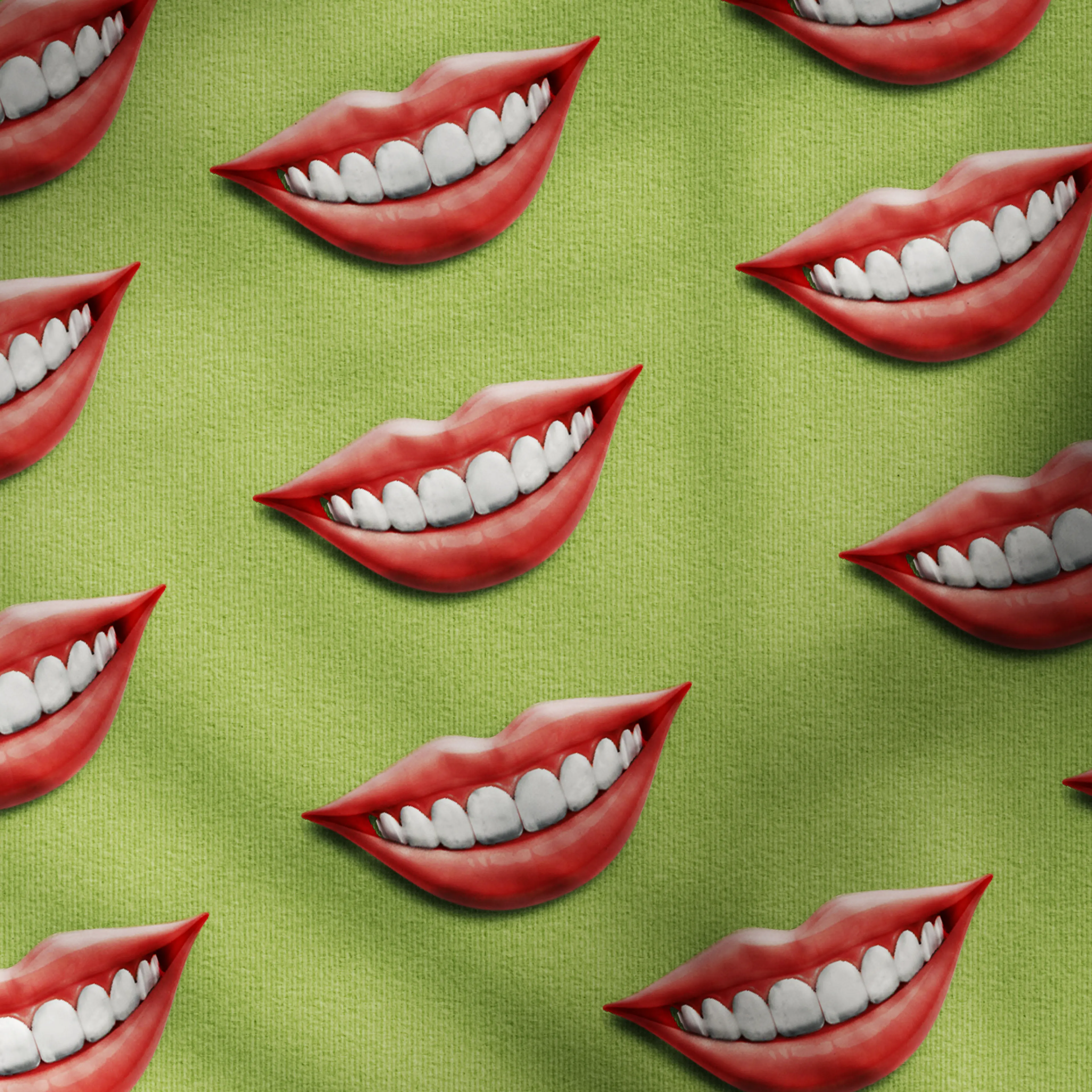 woman smile in seamless pattern