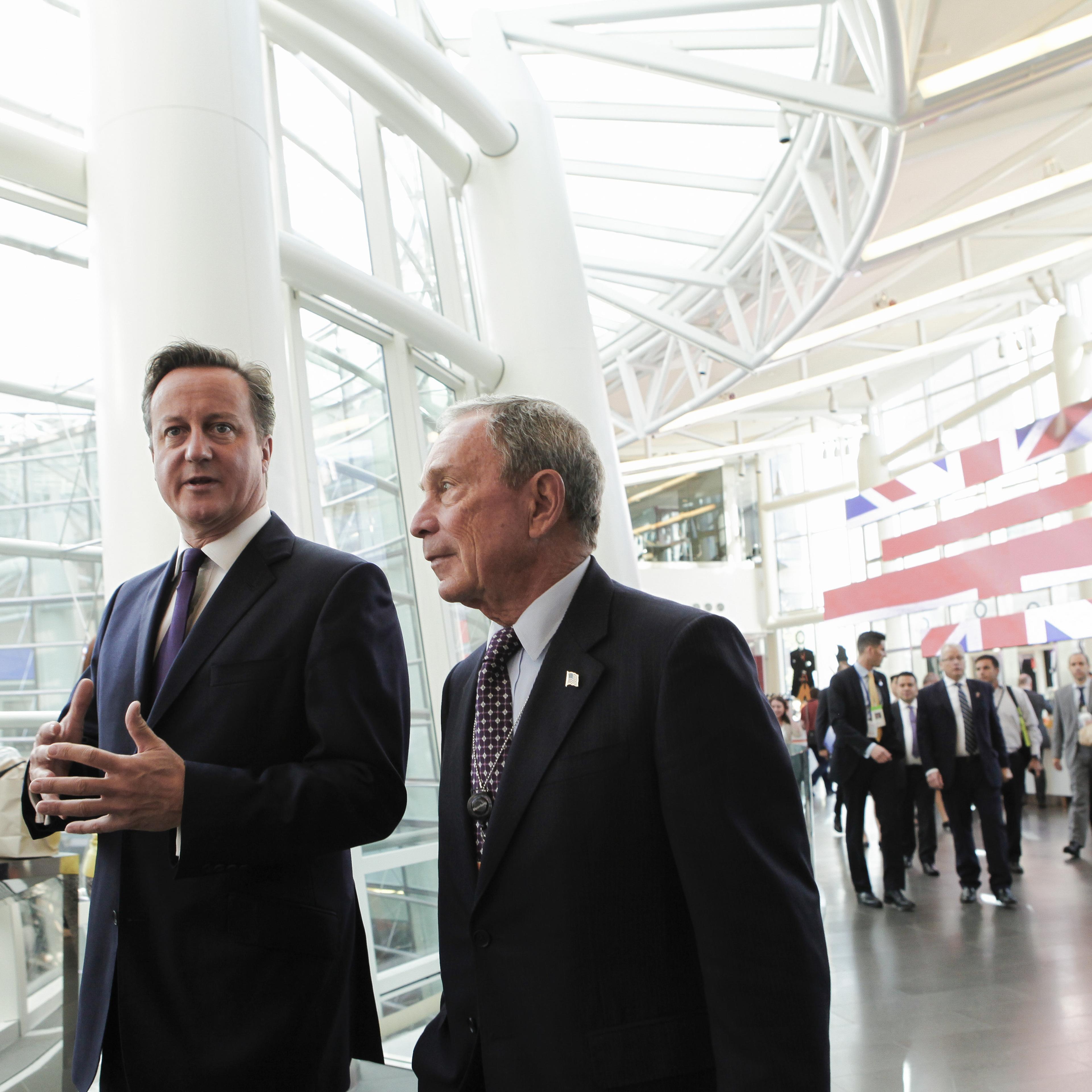 David Cameron Attends CEO Roundtable At Bloomberg LP Headquarters