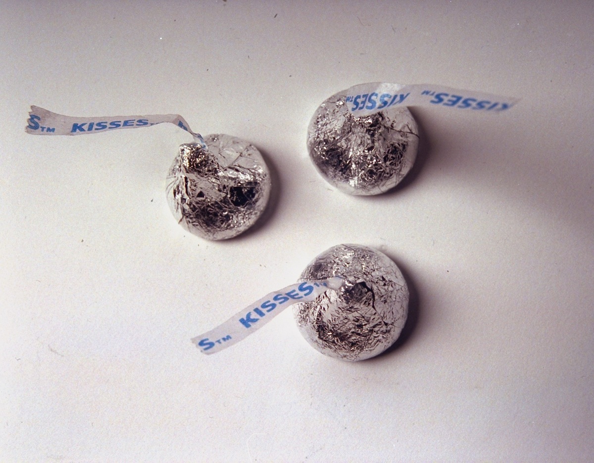 Hershey's Kisses chocolate candies.  (Ph