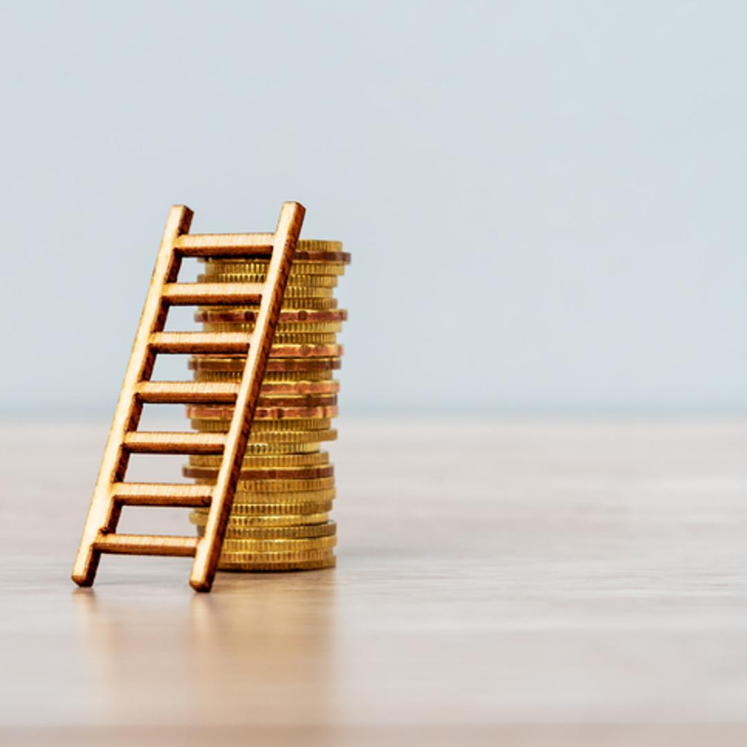 Ladder on Stack of Coins