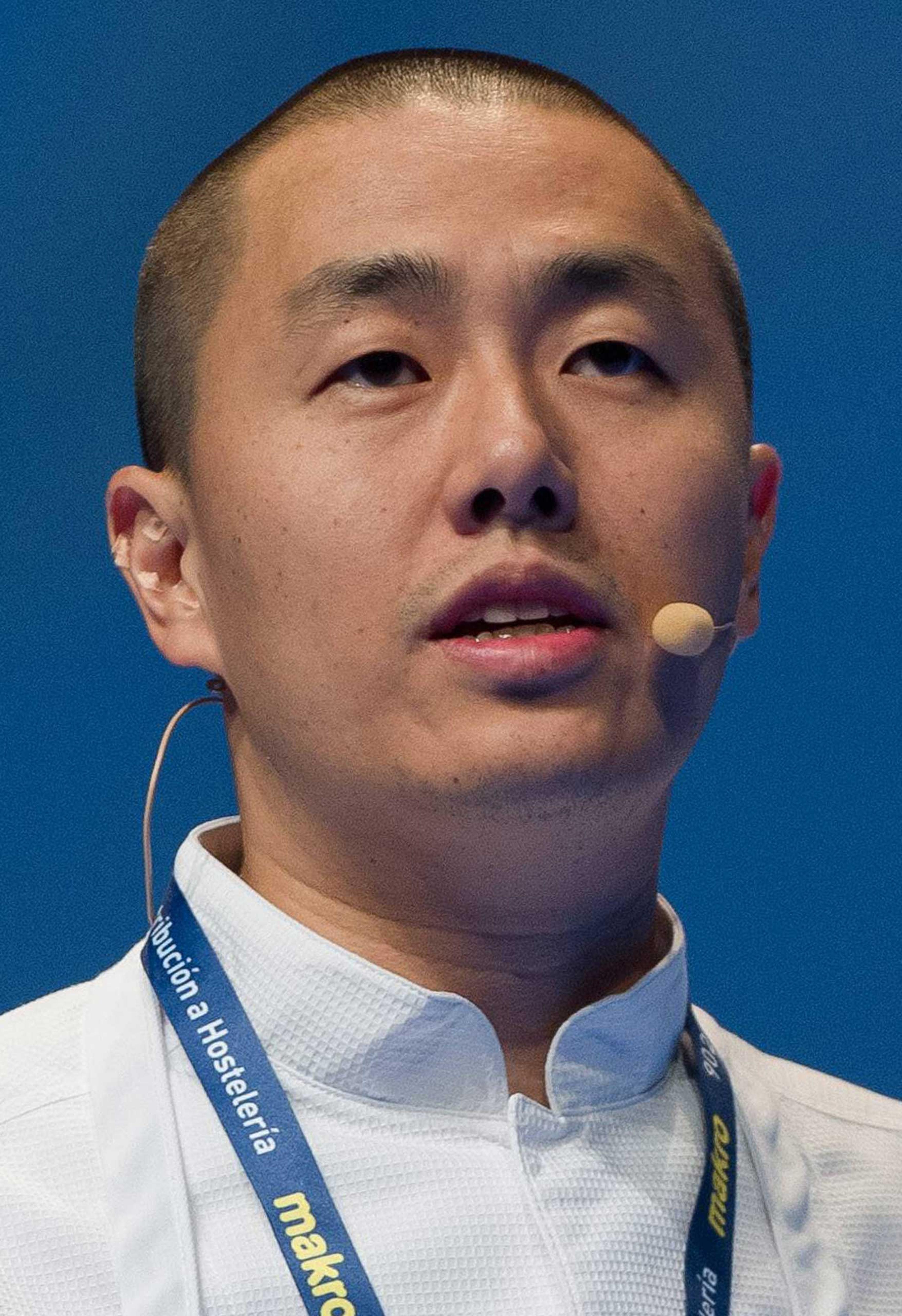 The chef Corey Lee of the Restaurant Benu (San Francisco, USA) during the conference at the Congress San Sebastian Gastronomika in the Kursaal Auditorium