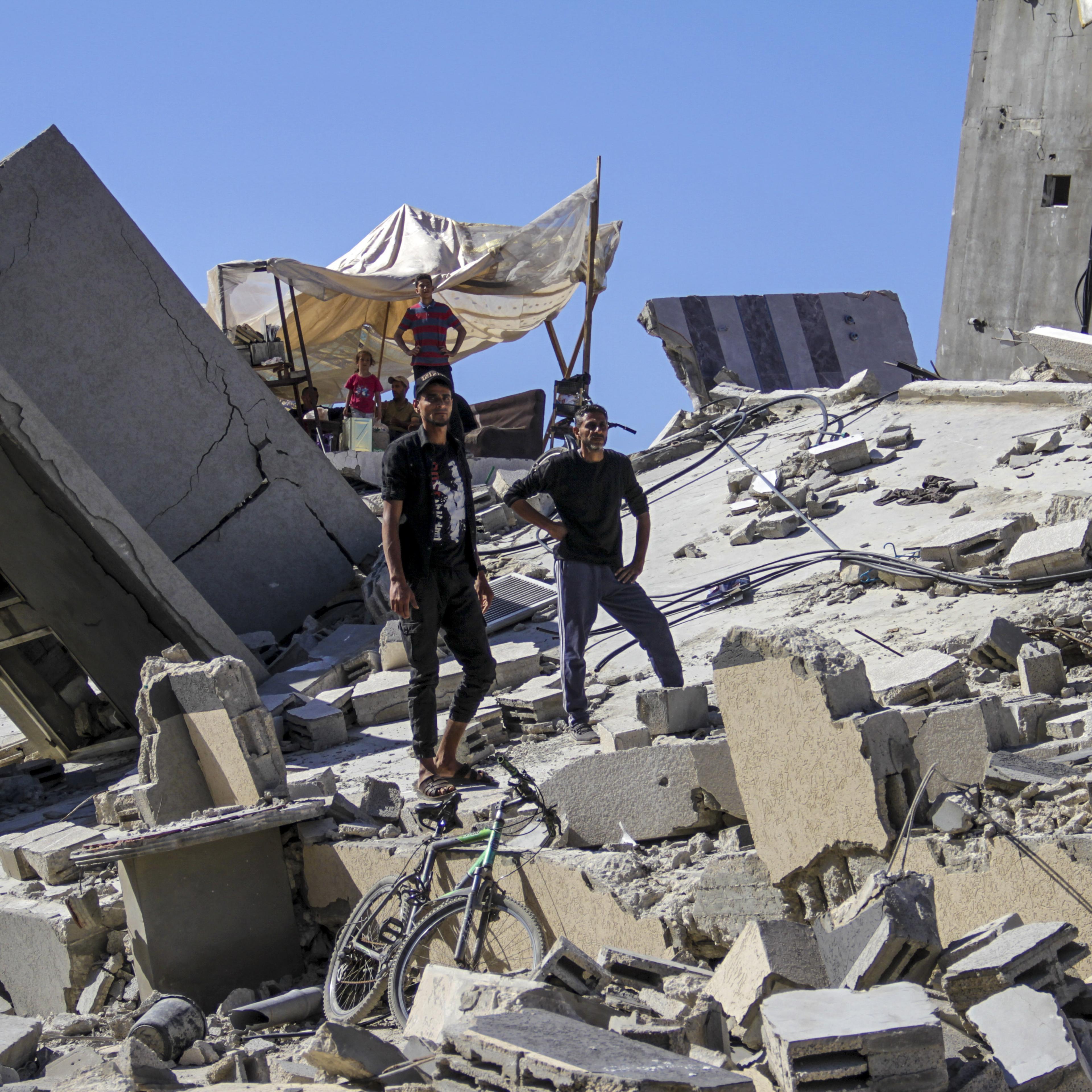 Debris left behind from Al-Shifa Hospital after the Israeli forces withdrawal