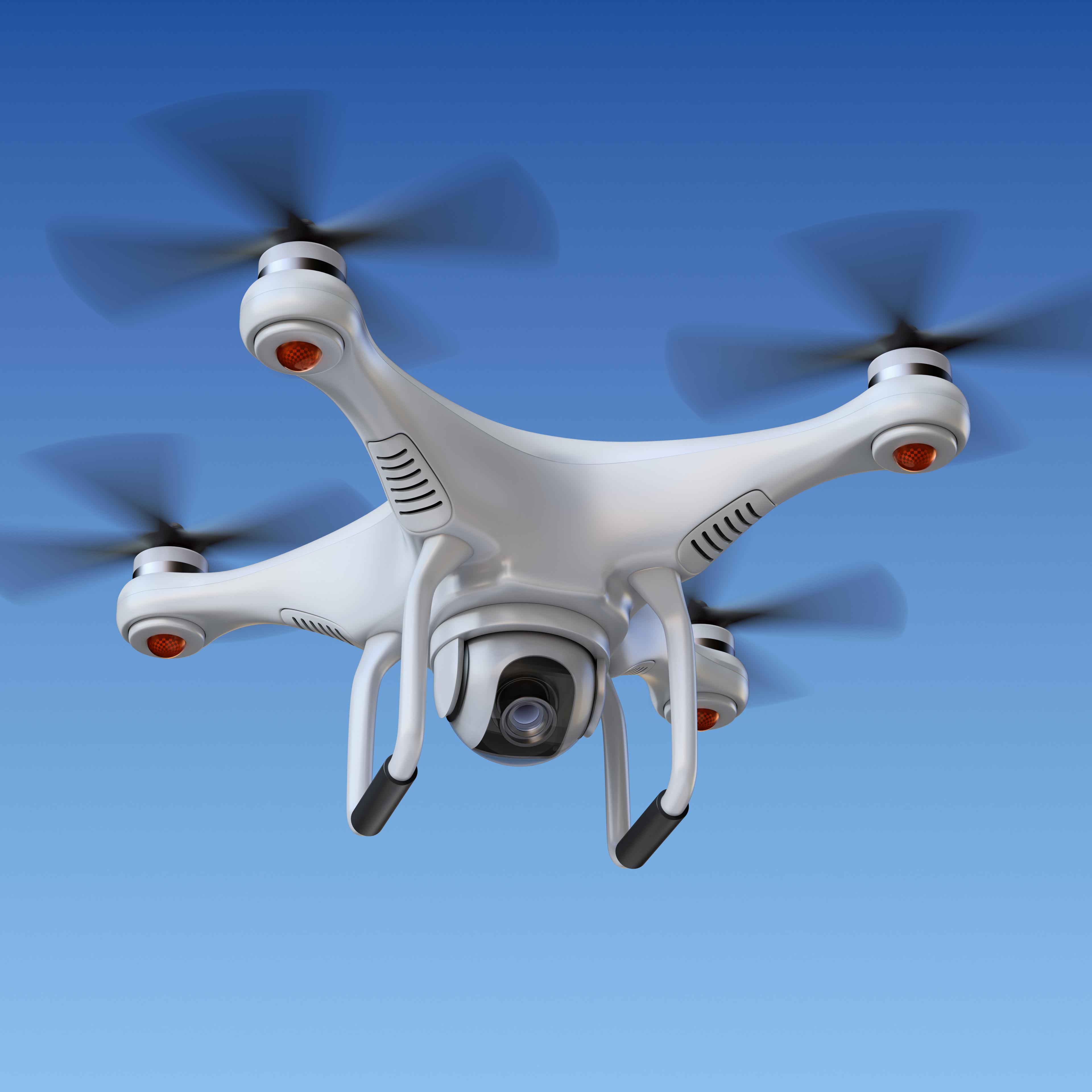 Quadrocopter drone with the camera