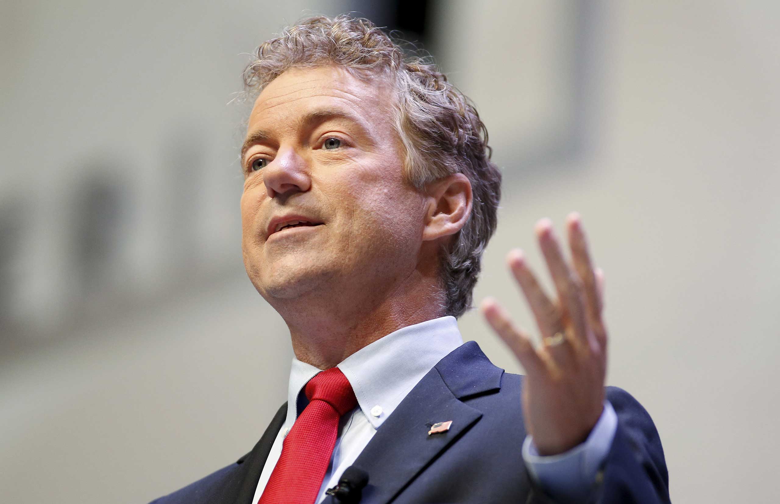 U.S. Republican presidential candidate Paul speaks during the Heritage Action for America presidential candidate forum in Greenville