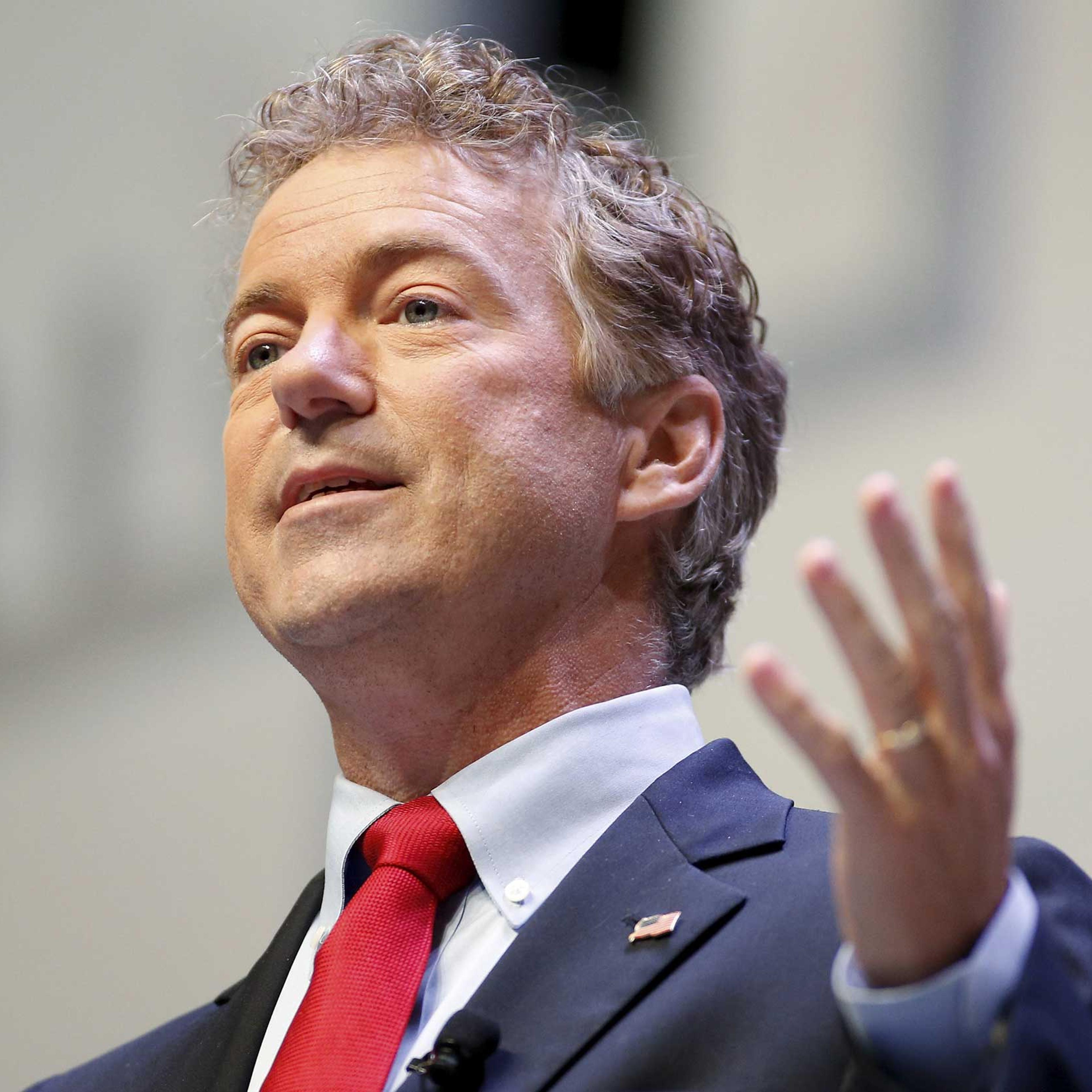 U.S. Republican presidential candidate Paul speaks during the Heritage Action for America presidential candidate forum in Greenville